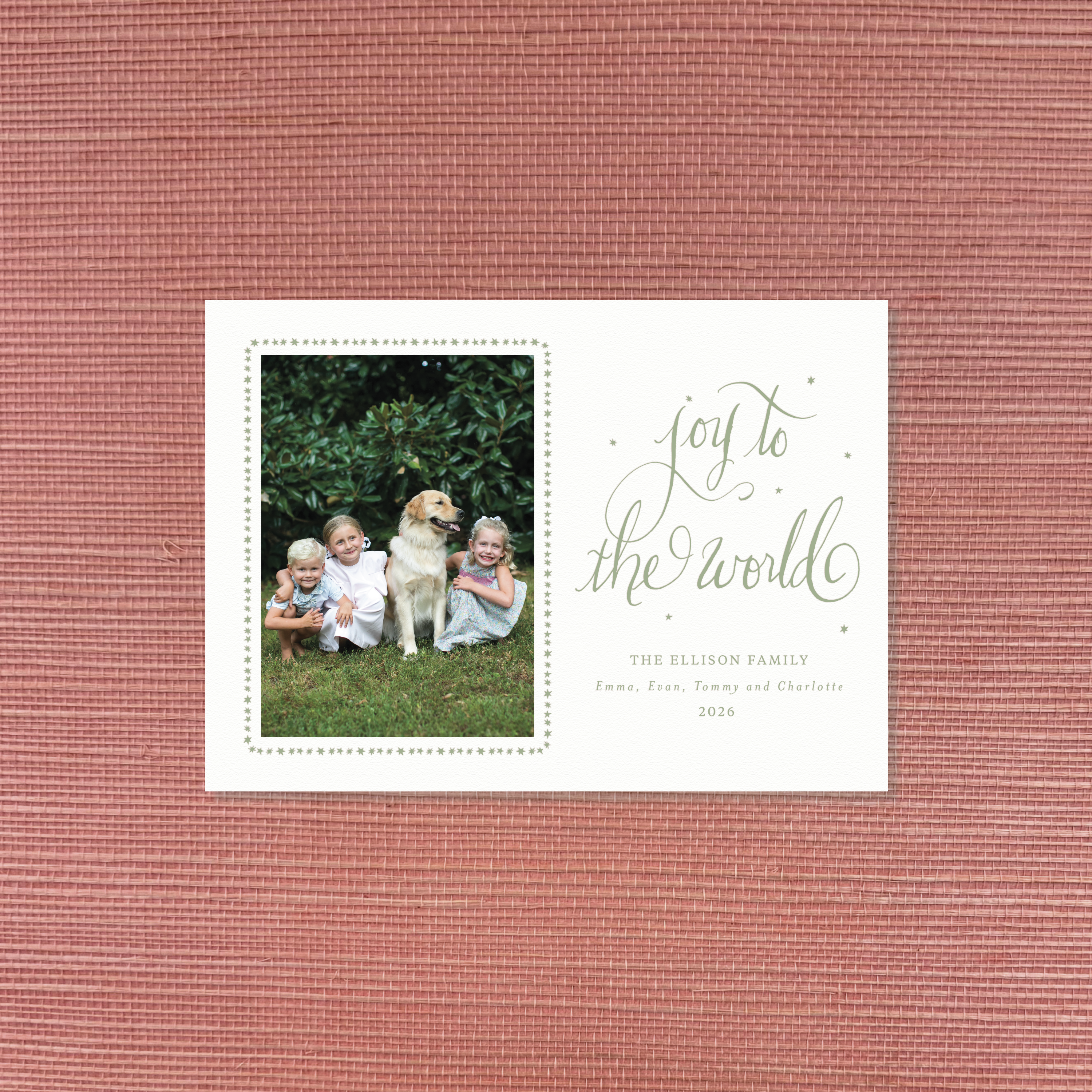 Ellison Letterpress Holiday Card, Medium