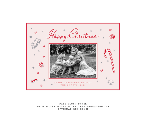 Evie 2-Color Engraved Holiday Card