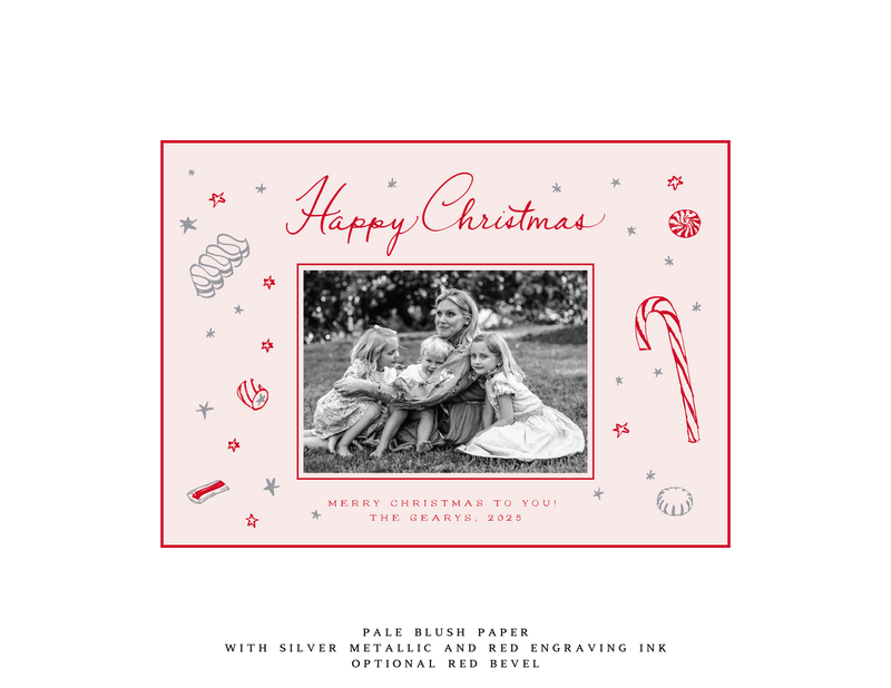 Evie 2-Color Engraved Holiday Card