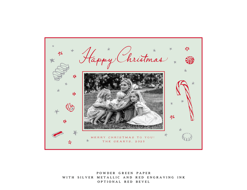 Evie 2-Color Engraved Holiday Card