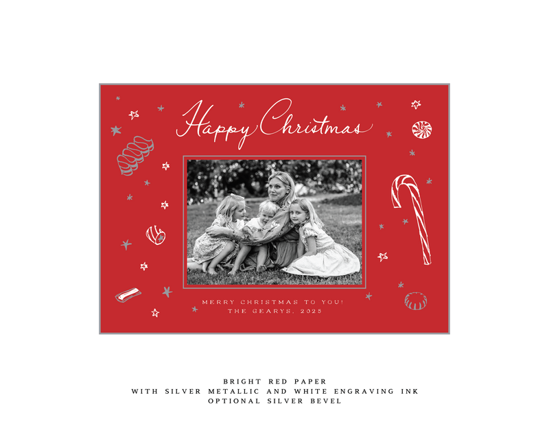 Evie 2-Color Engraved Holiday Card