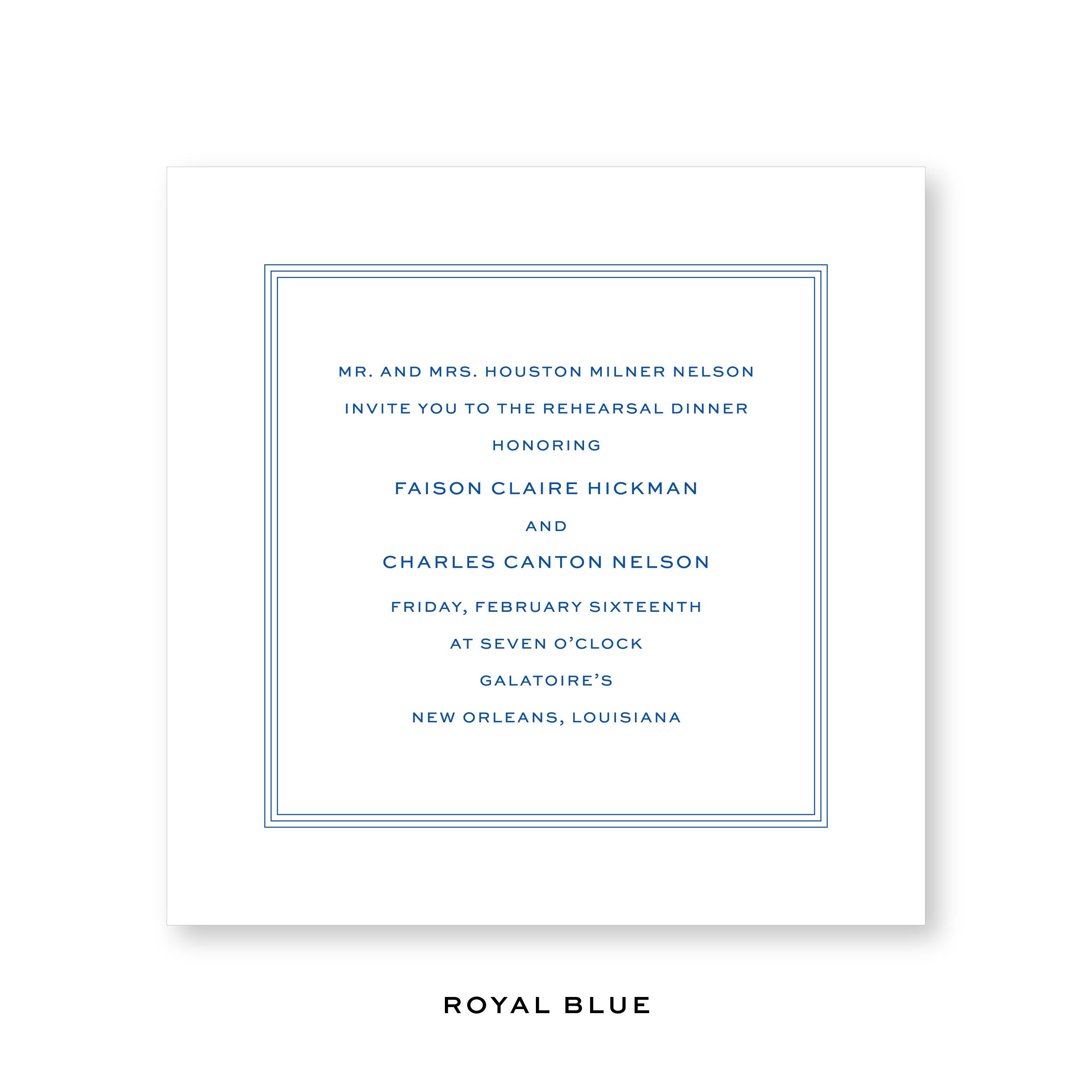 Charles Rehearsal Dinner Invitation