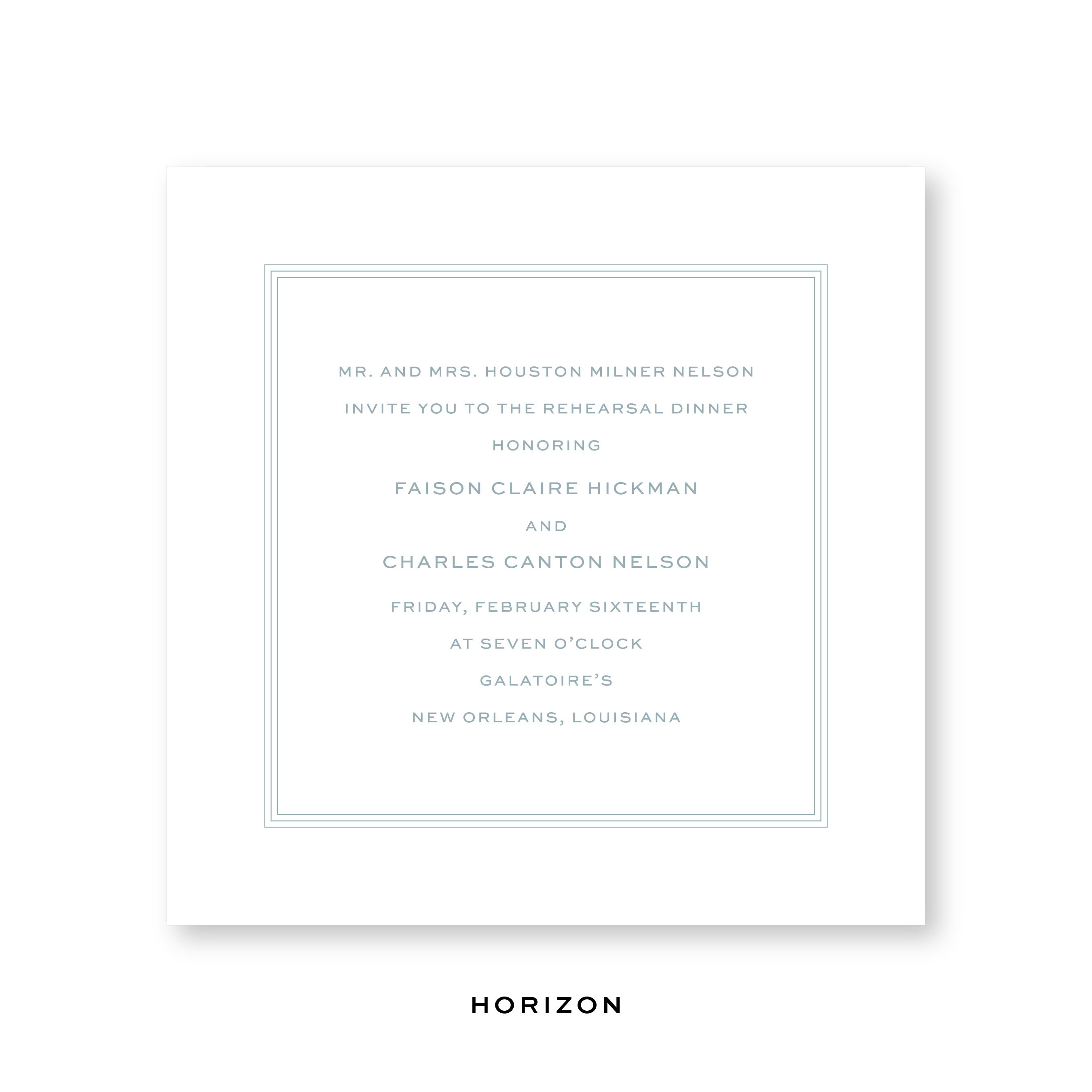 Charles Rehearsal Dinner Invitation