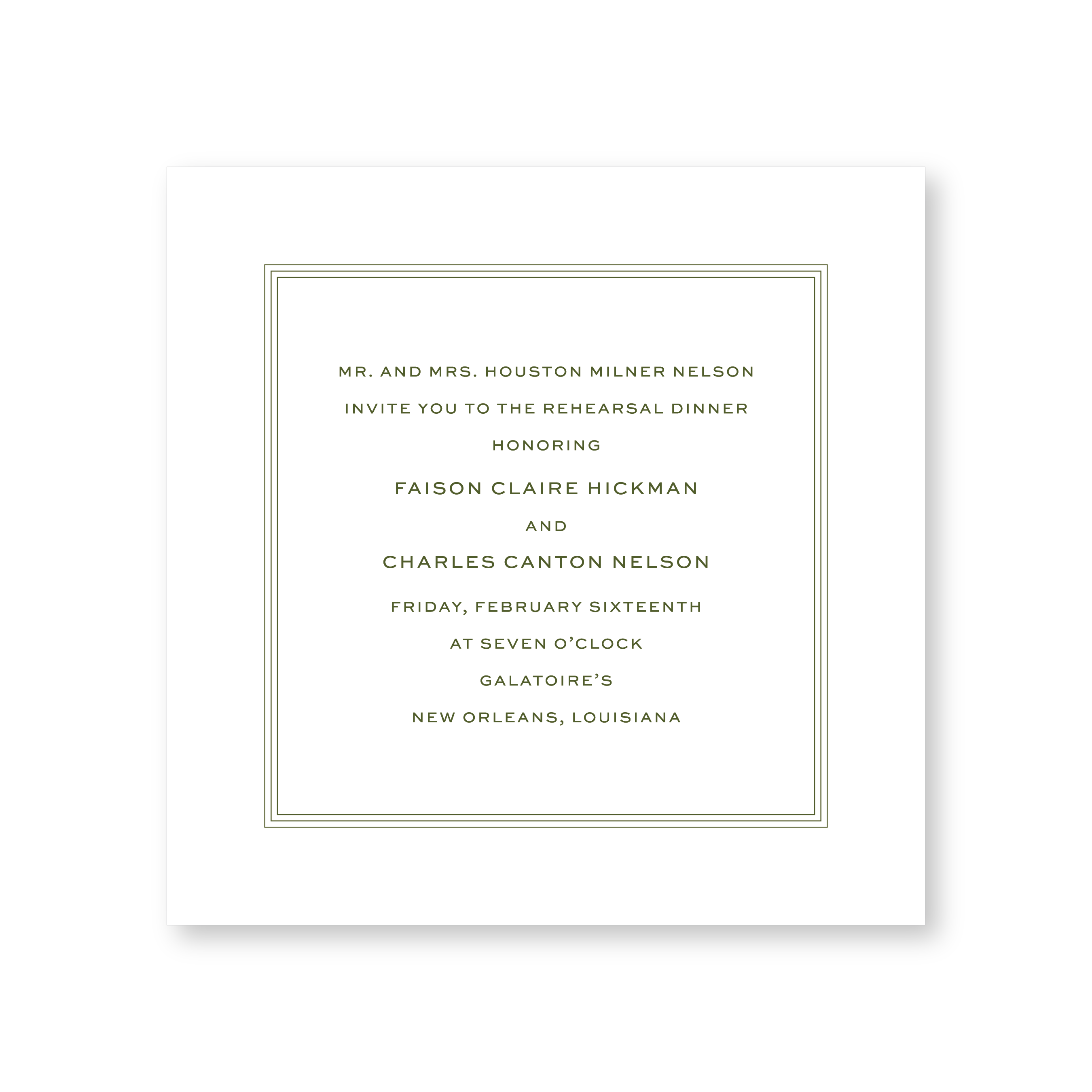 Charles Rehearsal Dinner Invitation