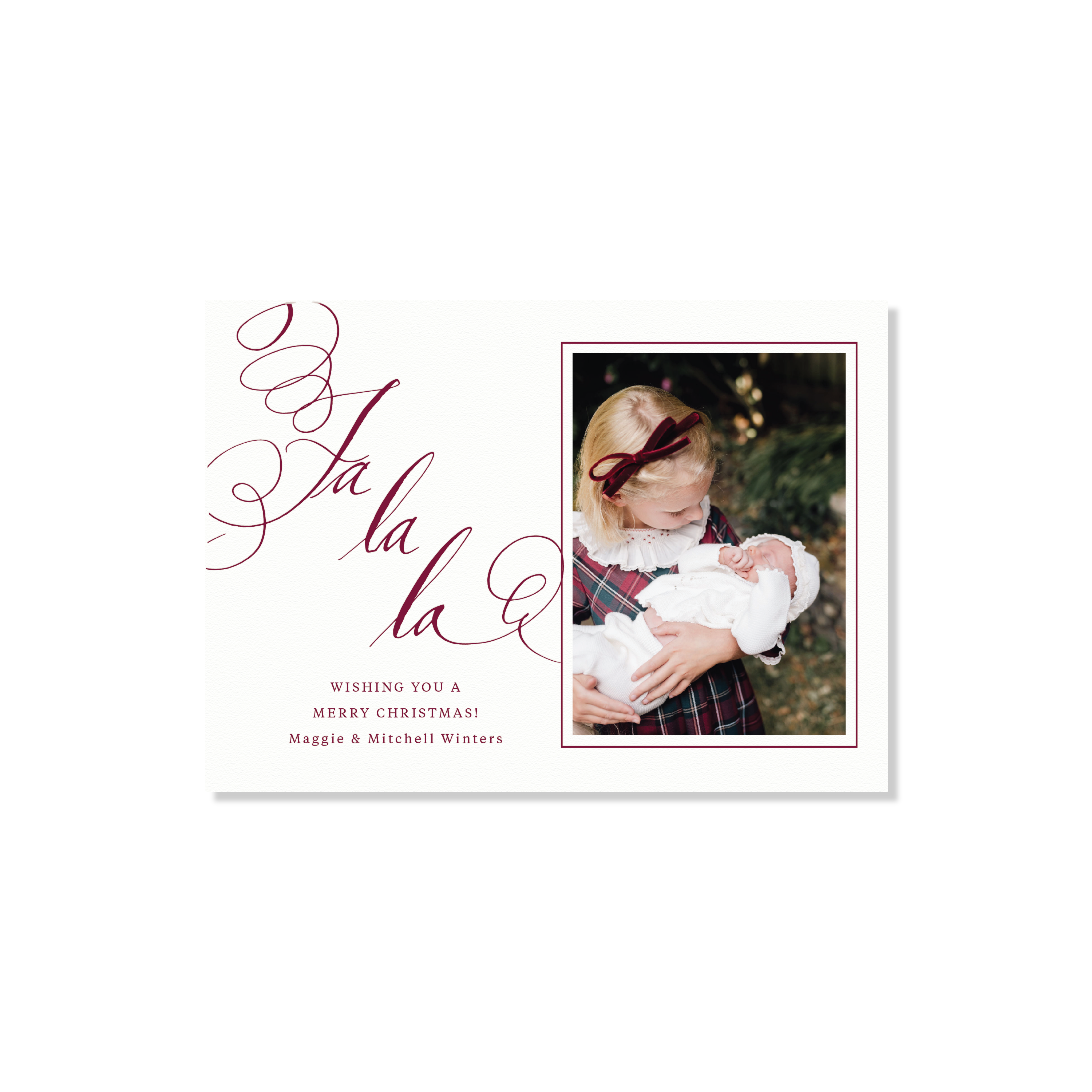 Farnley Letterpress Holiday Card, Medium (White Paper)