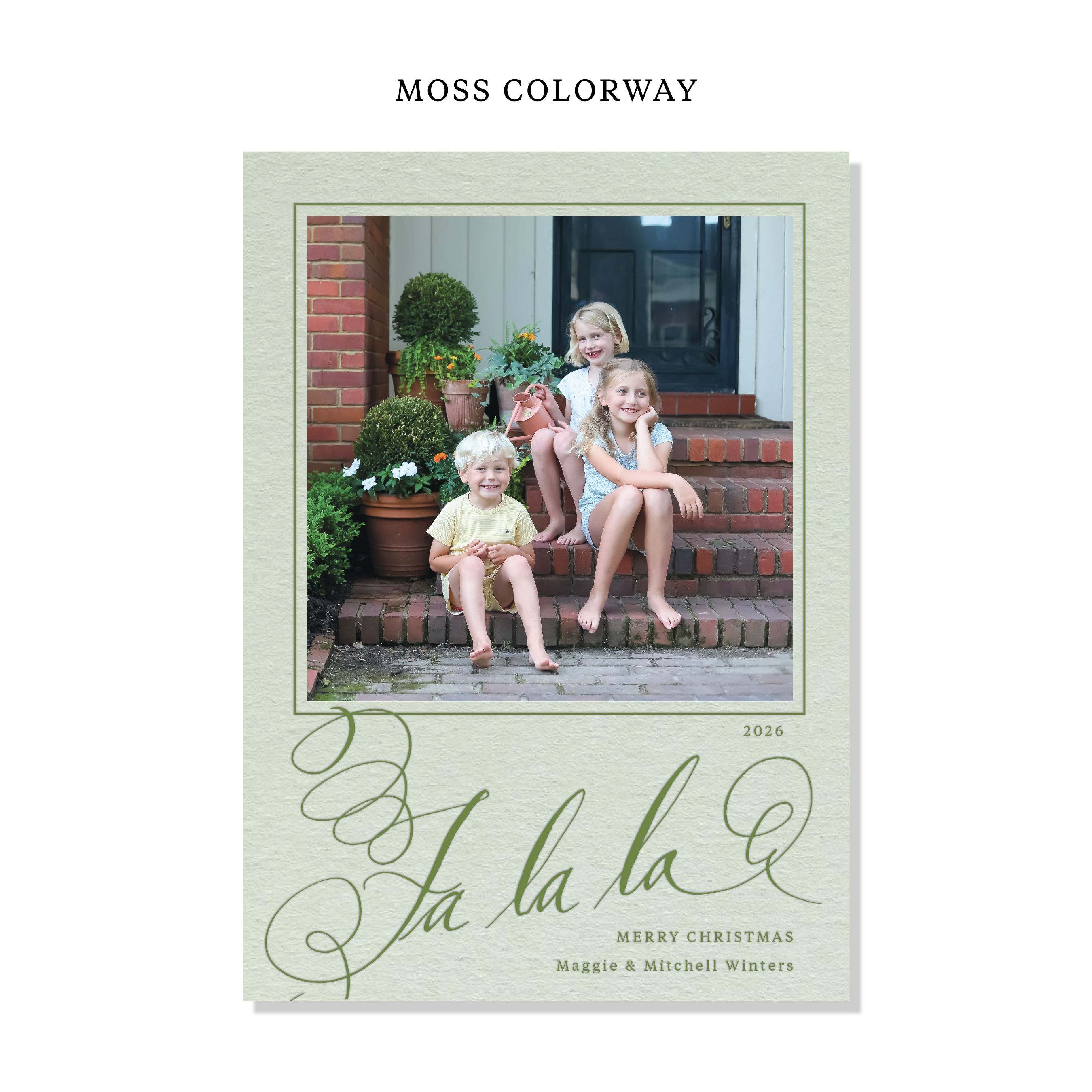 Farnley Letterpress Holiday Card, Large (Colored Paper)