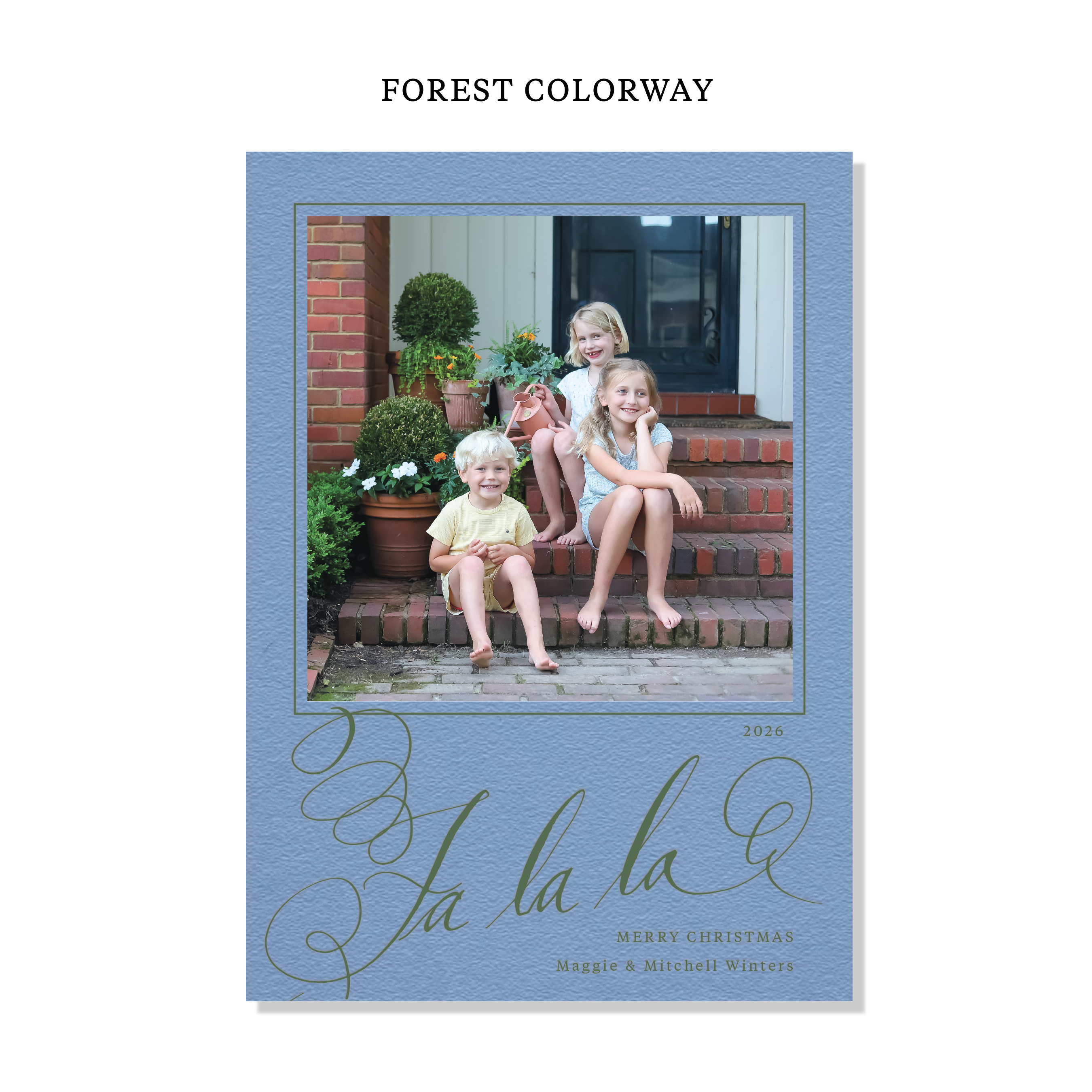 Farnley Letterpress Holiday Card, Large (Colored Paper)