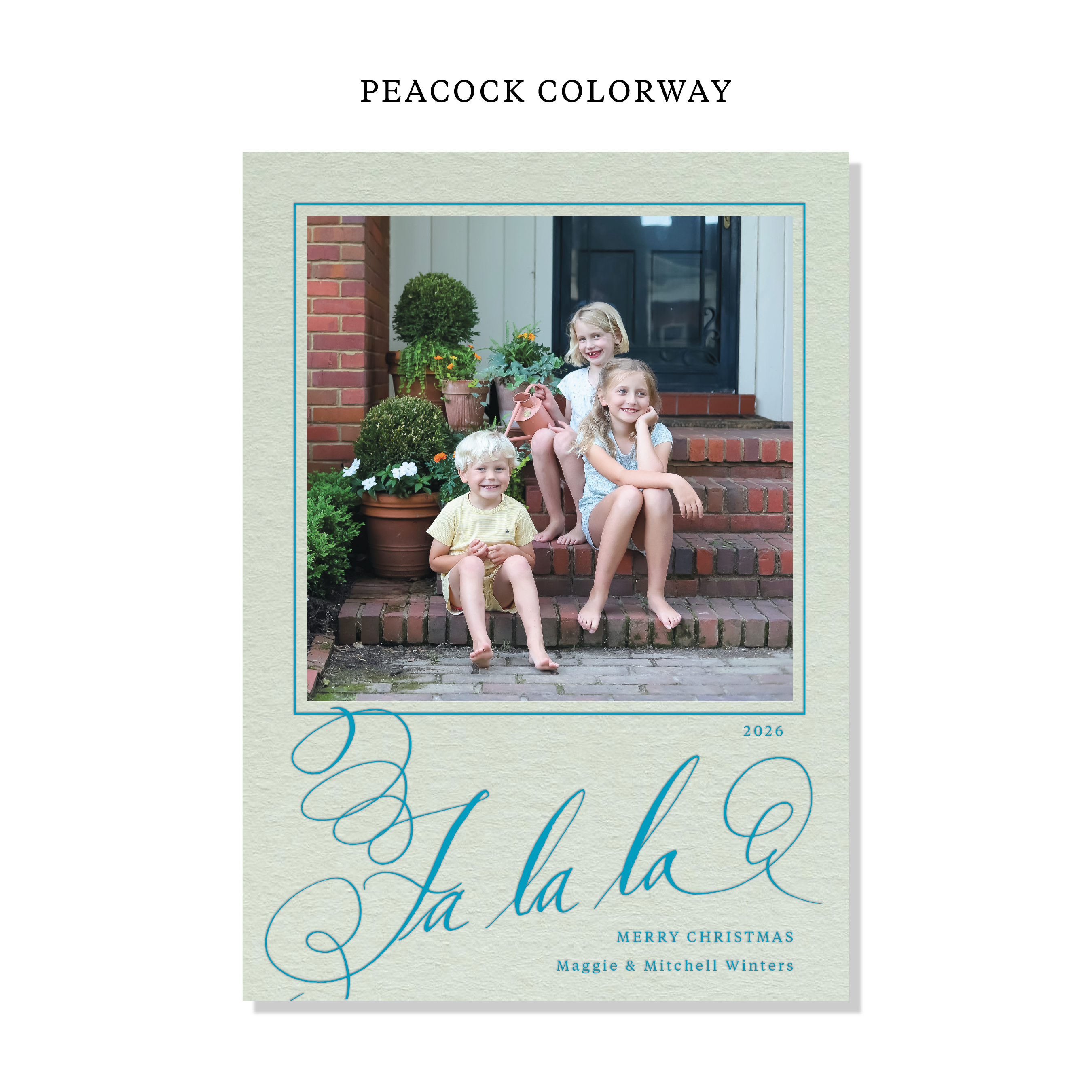 Farnley Letterpress Holiday Card, Large (Colored Paper)