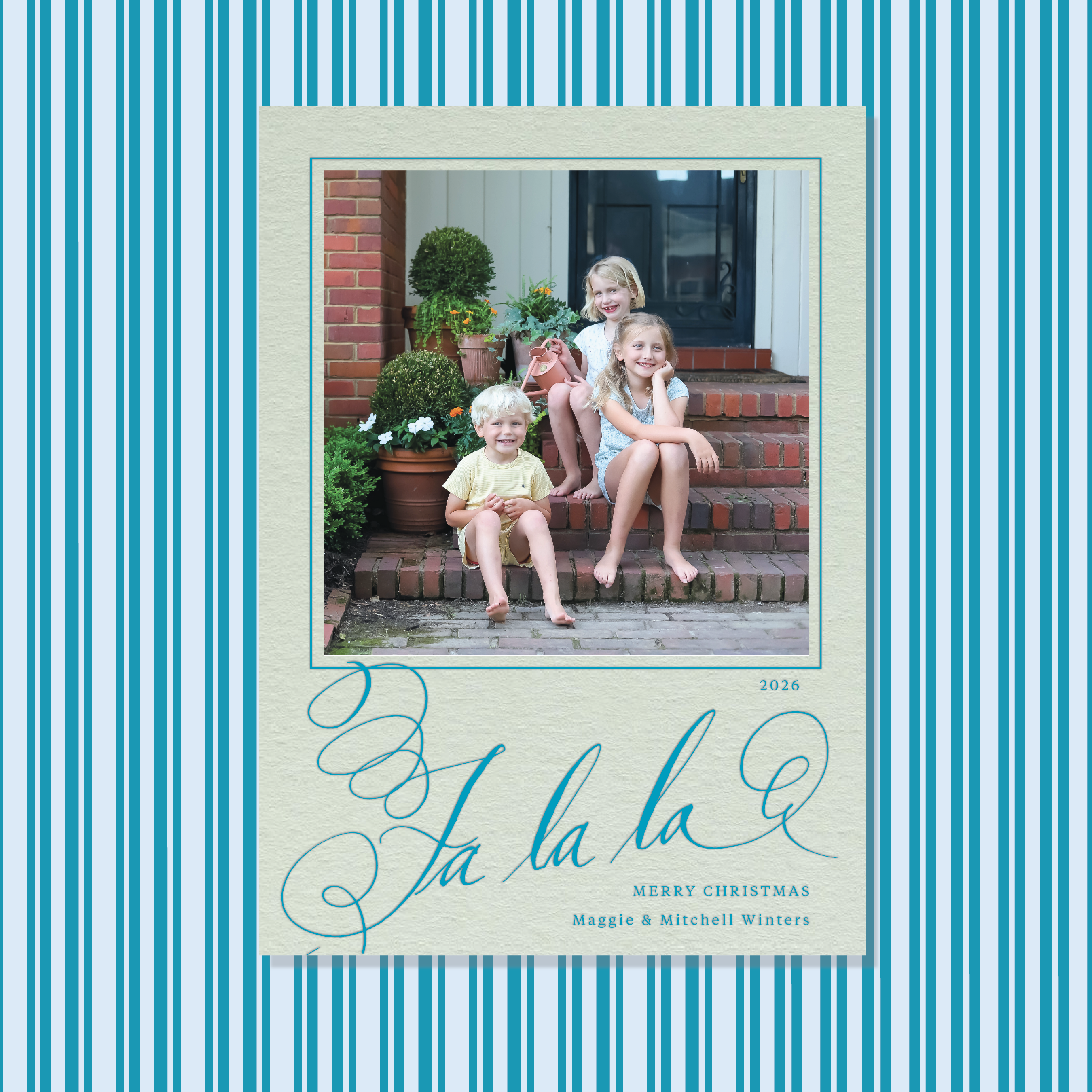 Farnley Letterpress Holiday Card, Large (Colored Paper)
