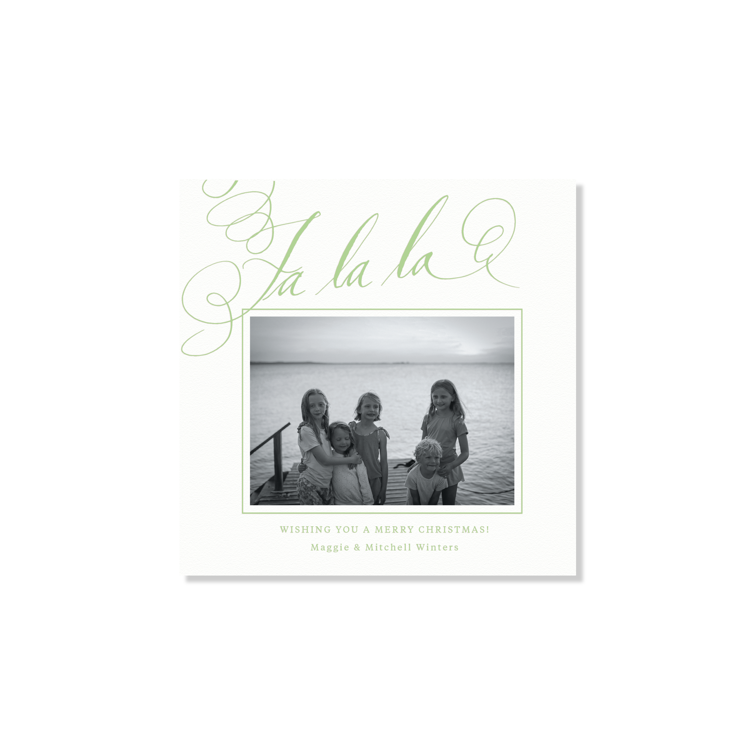 Farnley Letterpress Holiday Card, Small Square (White Paper)