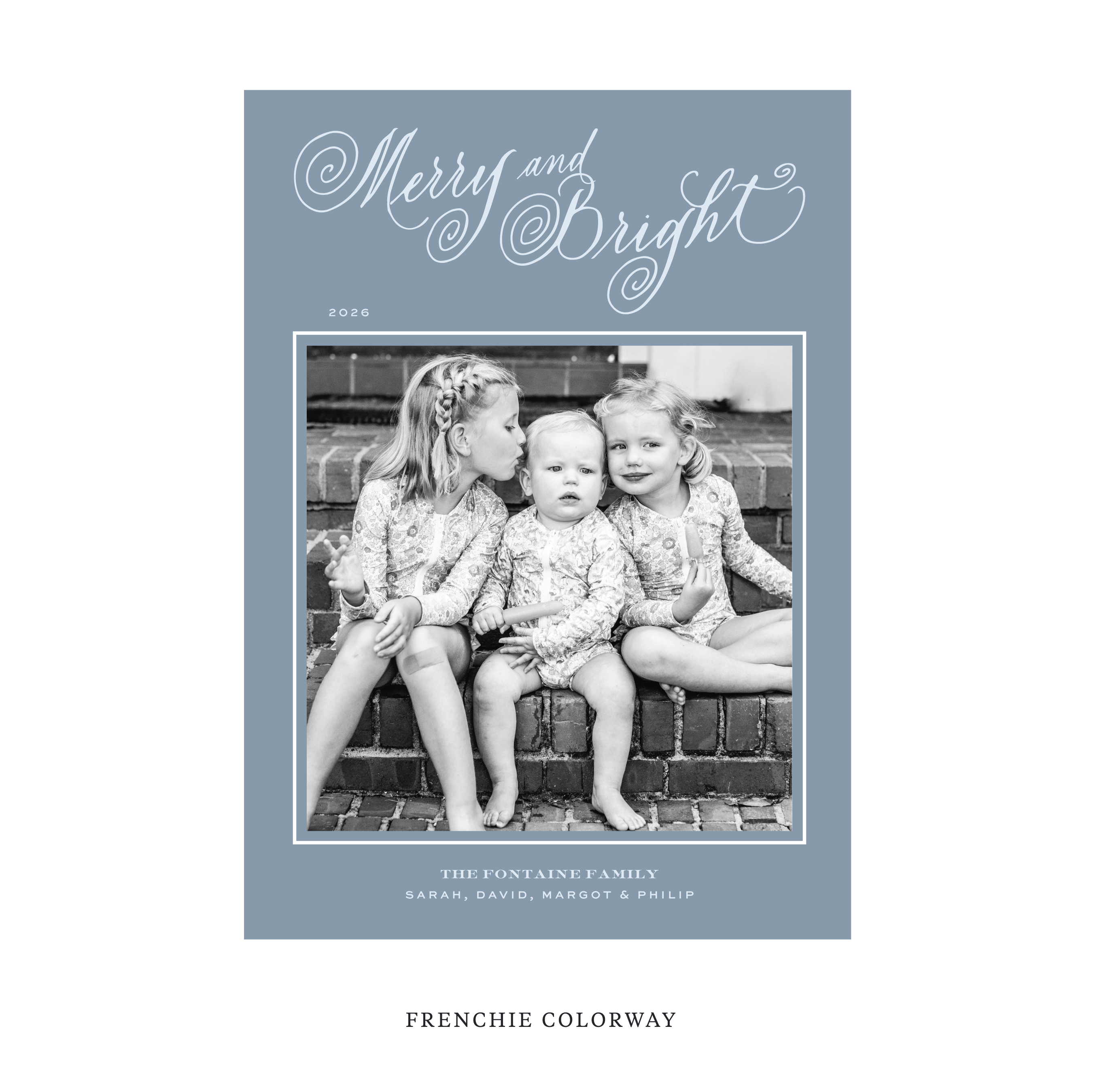 Fontaine Classic Flat Print Holiday Card, Large