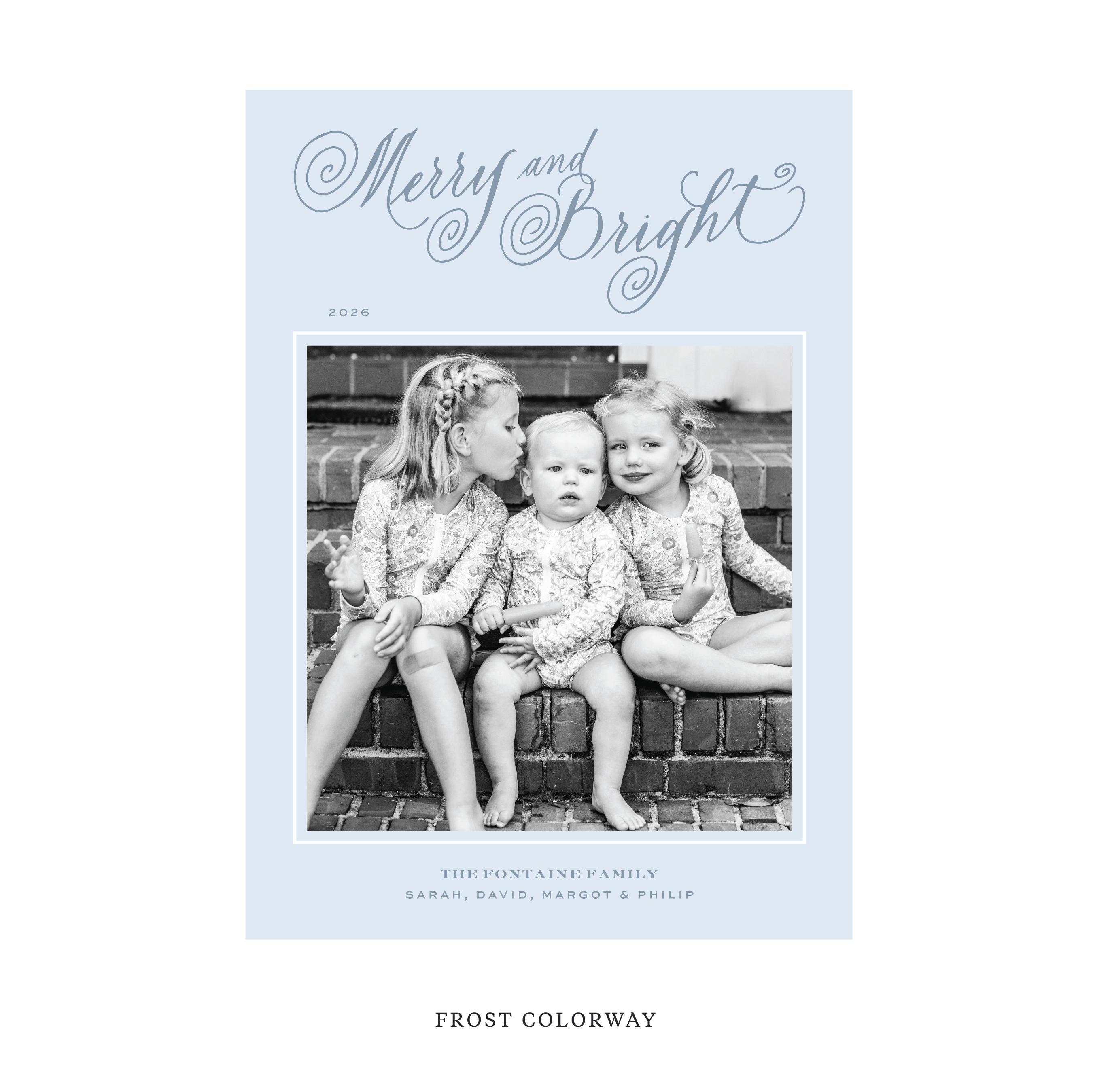 Fontaine Classic Flat Print Holiday Card, Large