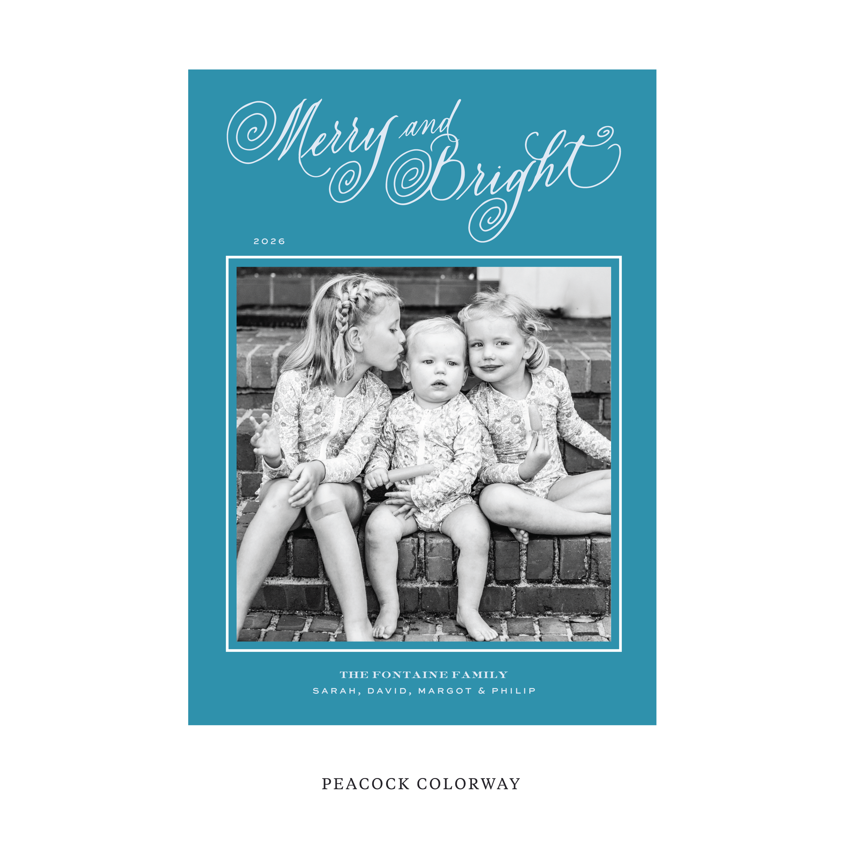 Fontaine Classic Flat Print Holiday Card, Large