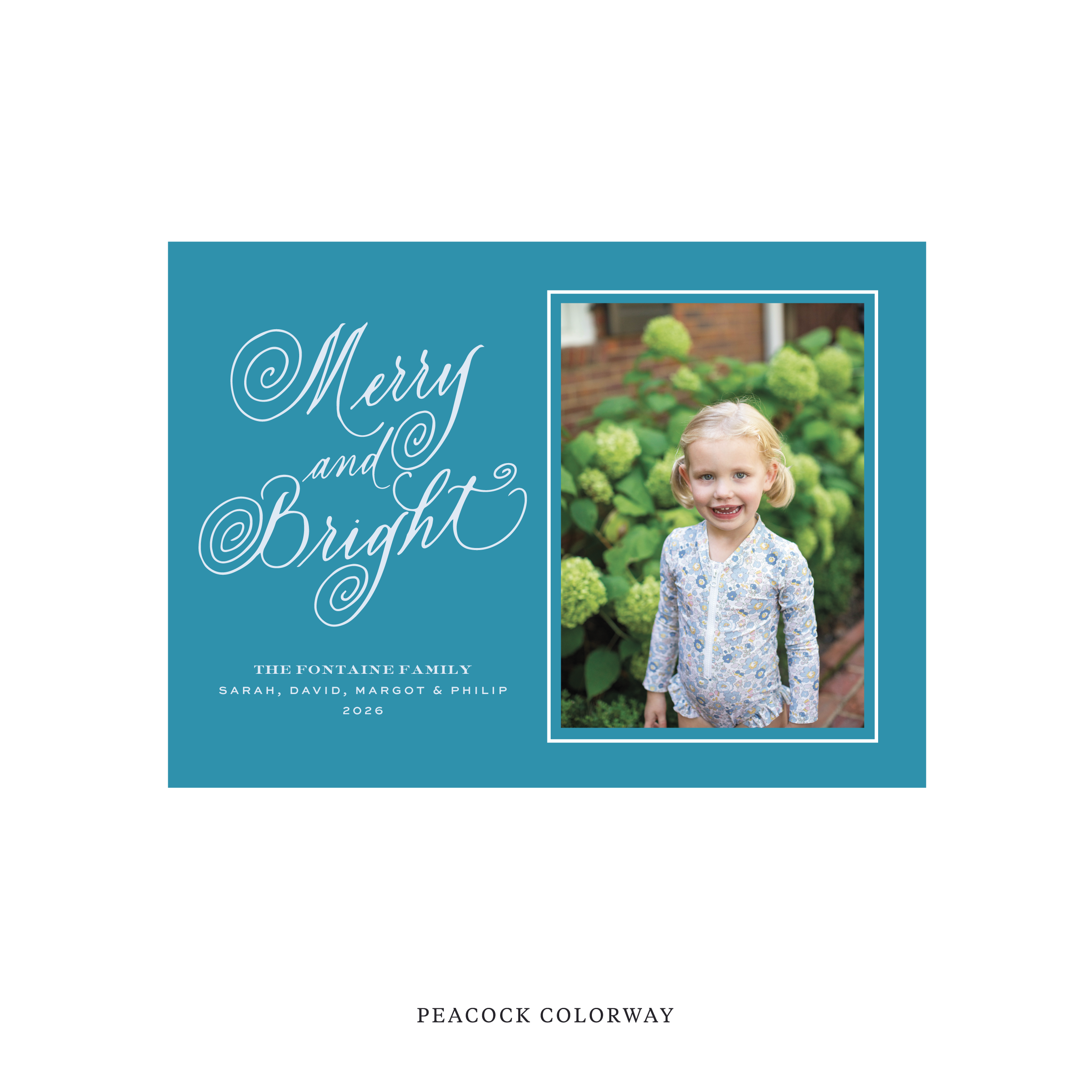 Fontaine Classic Flat Print Holiday Card, Medium