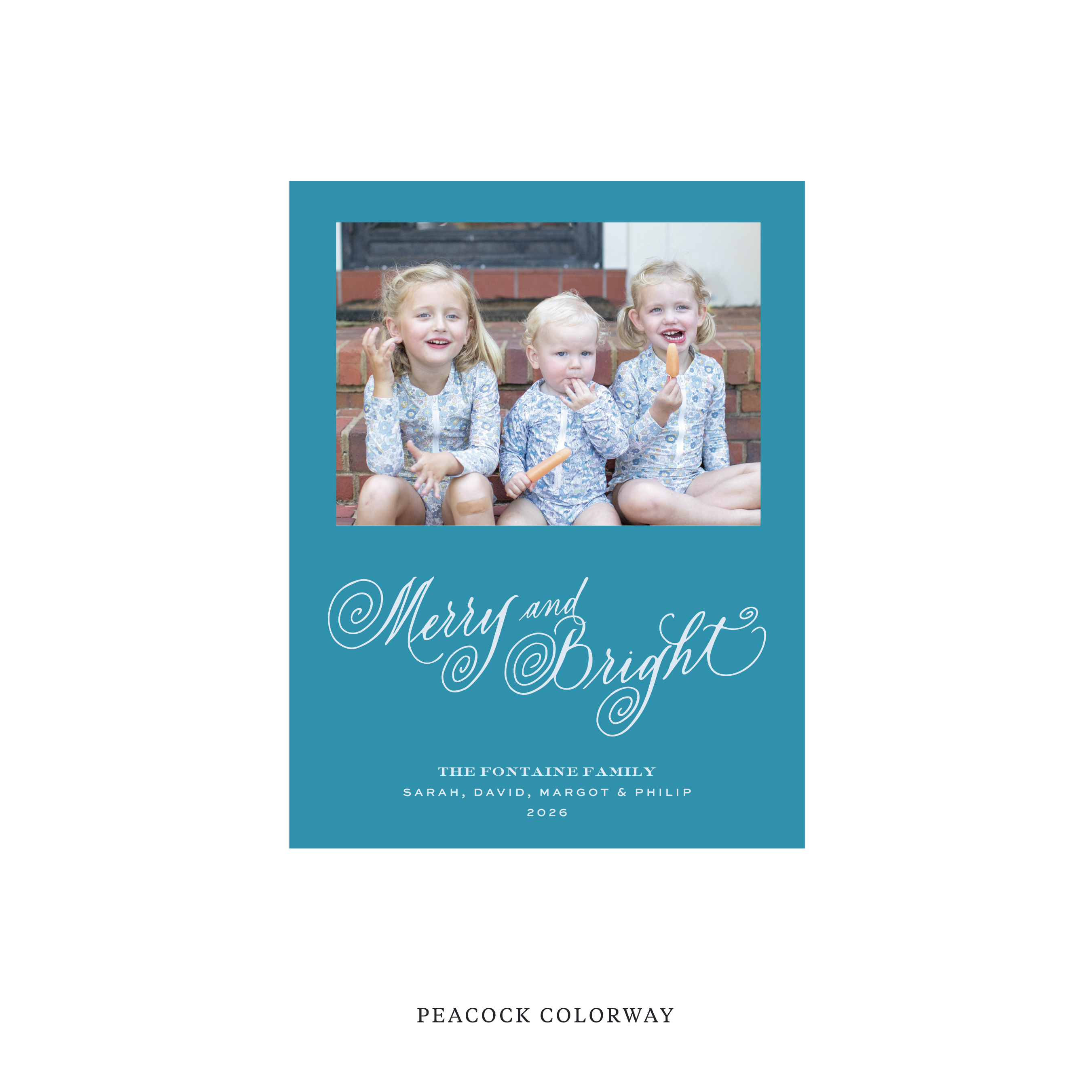 Fontaine Classic Flat Print Holiday Card, Small