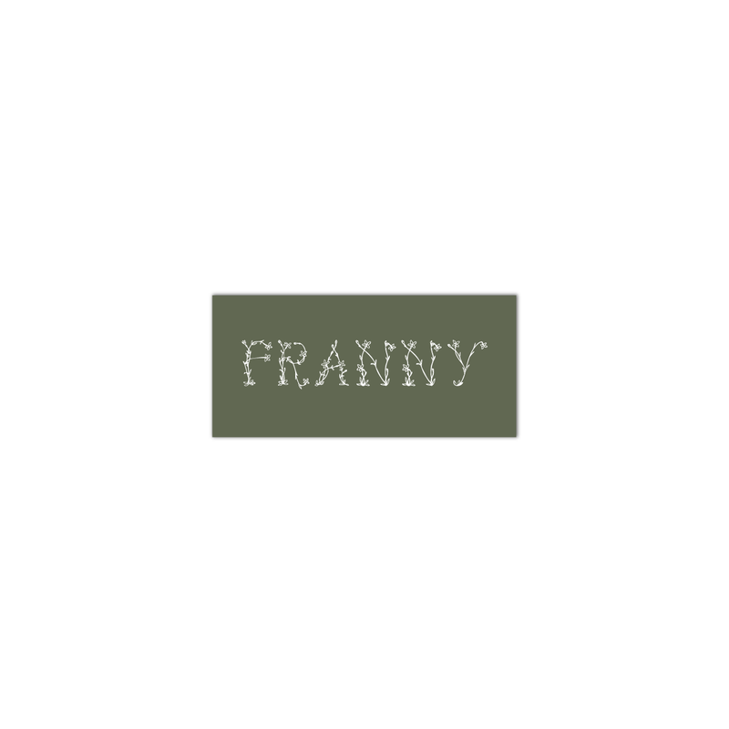 Franny Floral Engraved Enclosure Tag