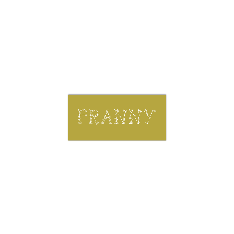 Franny Floral Engraved Enclosure Tag