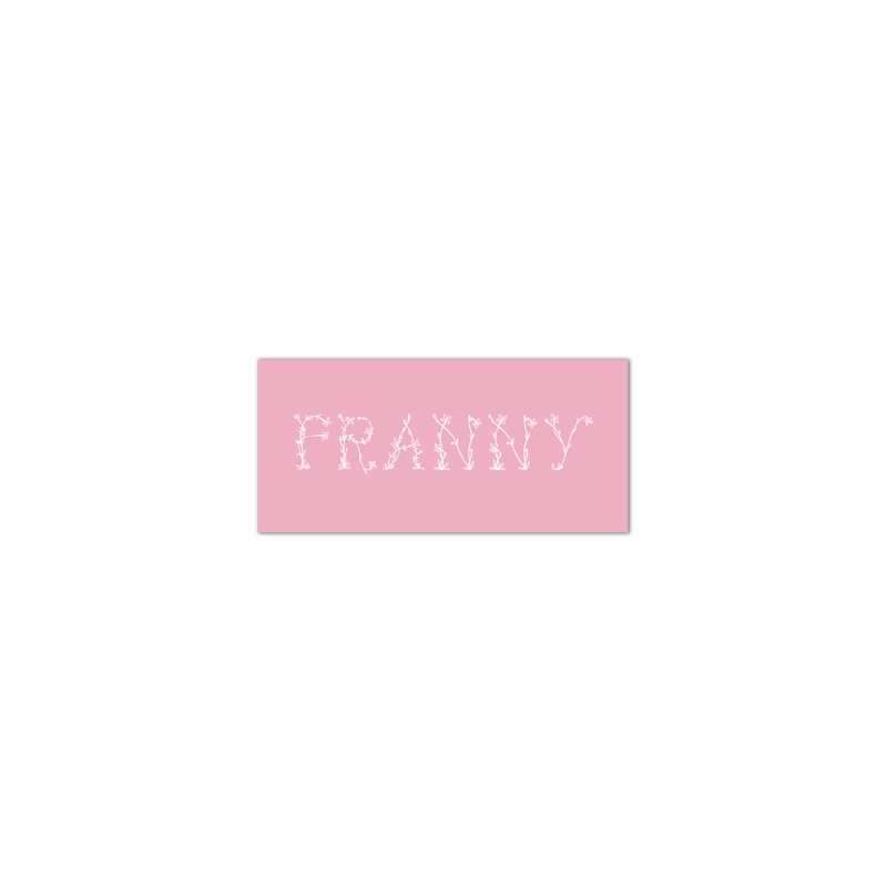 Franny Floral Engraved Enclosure Tag