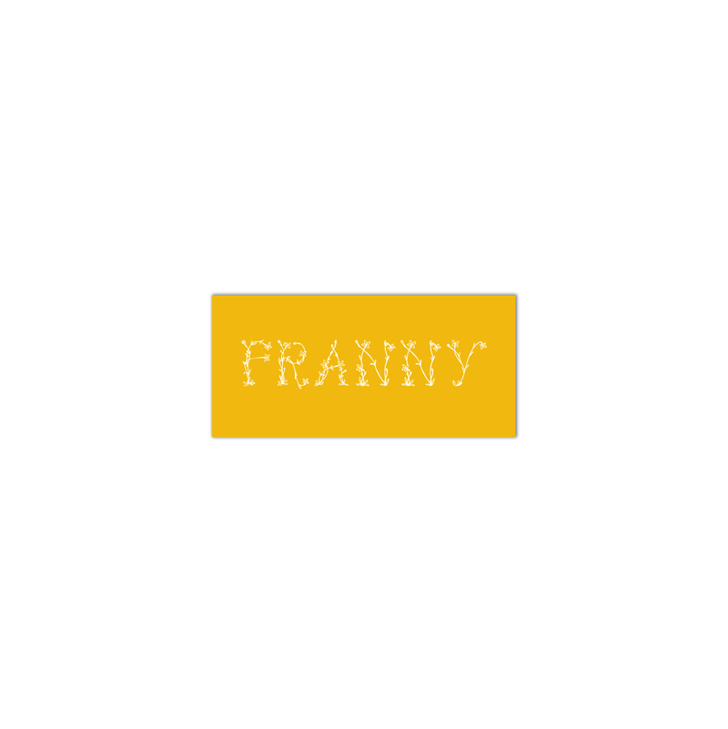 Franny Floral Engraved Enclosure Tag