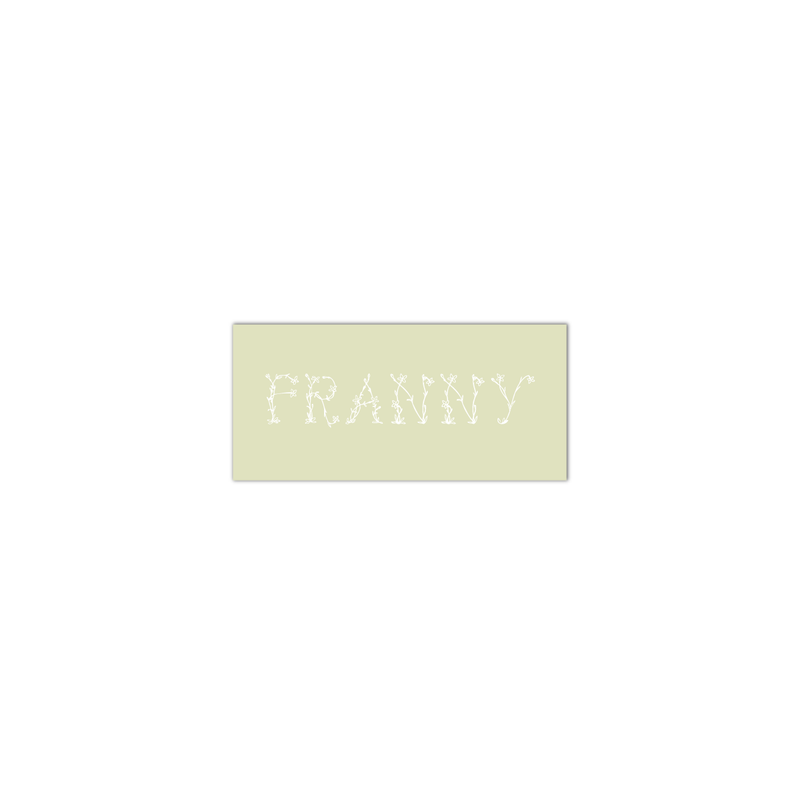 Franny Floral Engraved Enclosure Tag