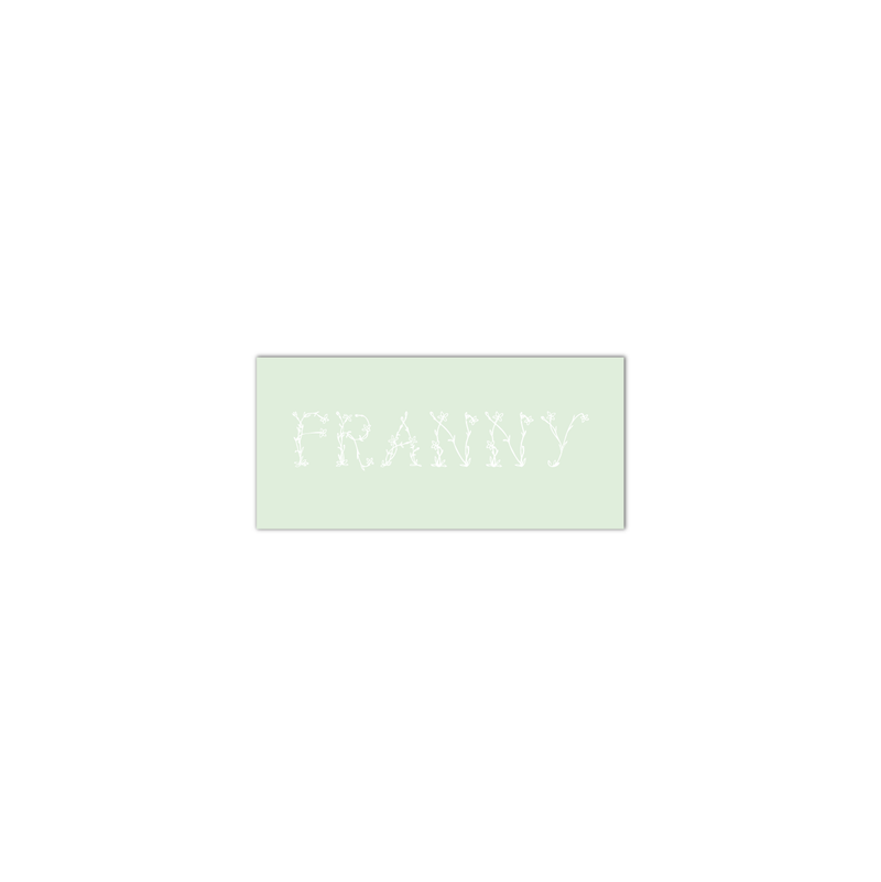 Franny Floral Engraved Enclosure Tag