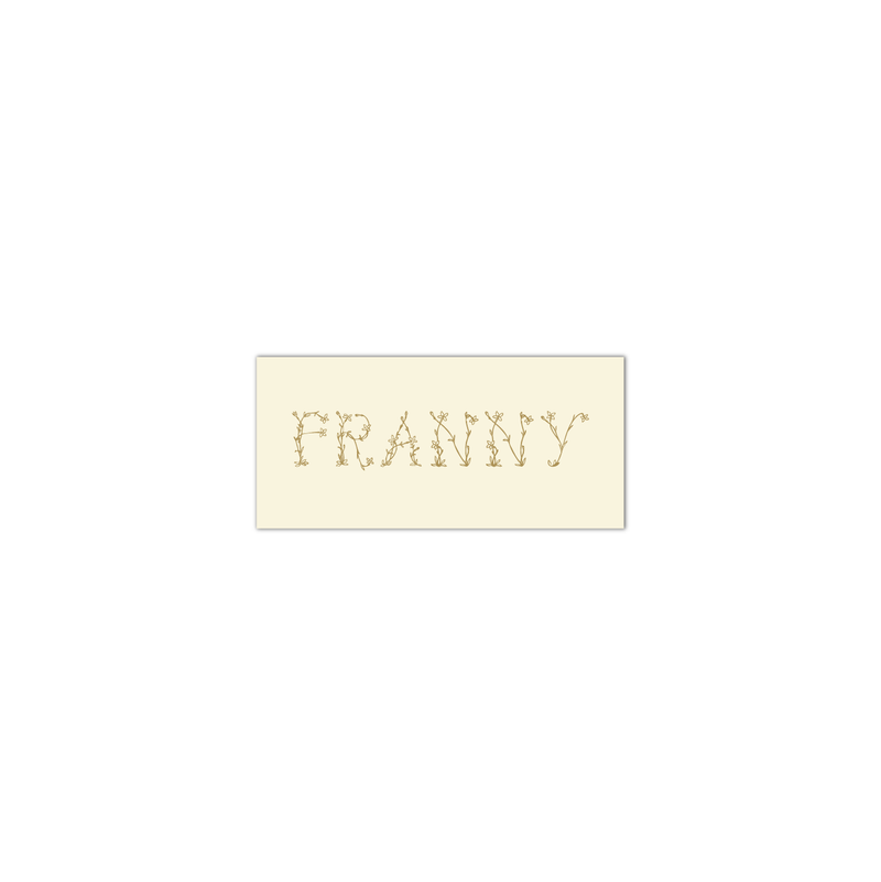 Franny Floral Engraved Enclosure Tag