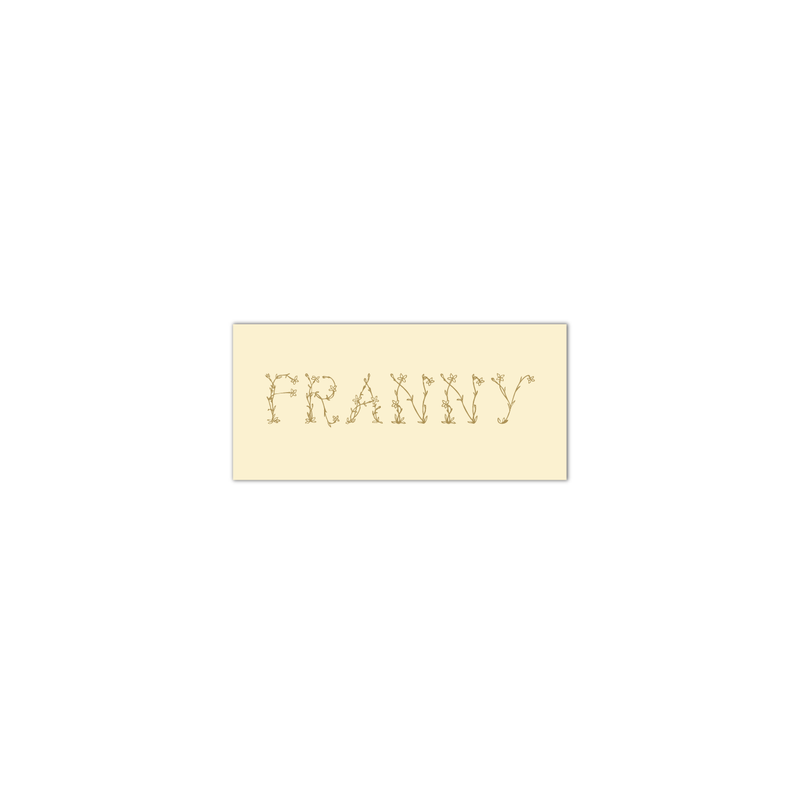 Franny Floral Engraved Enclosure Tag