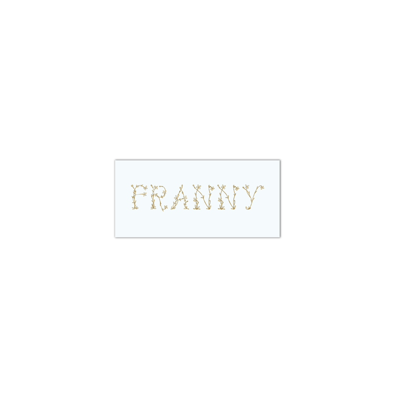 Franny Floral Engraved Enclosure Tag