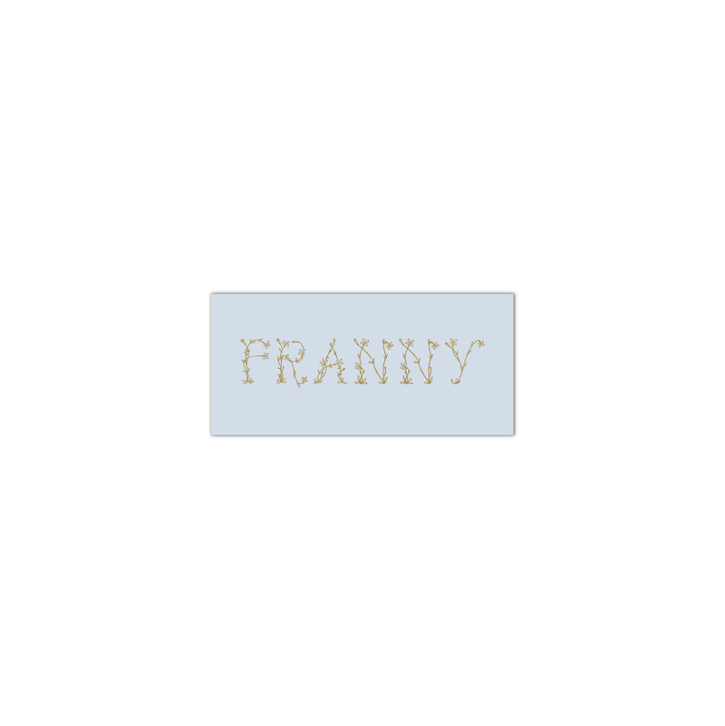 Franny Floral Engraved Enclosure Tag