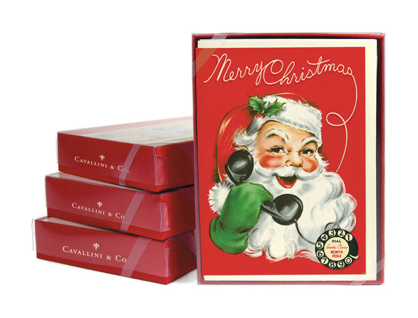 Telephone Santa Boxed Notecards