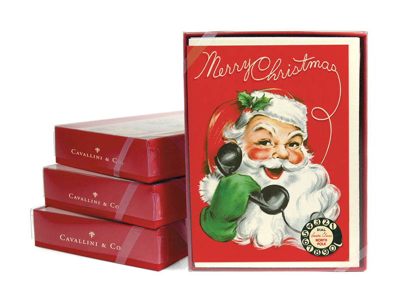 Telephone Santa Boxed Notecards