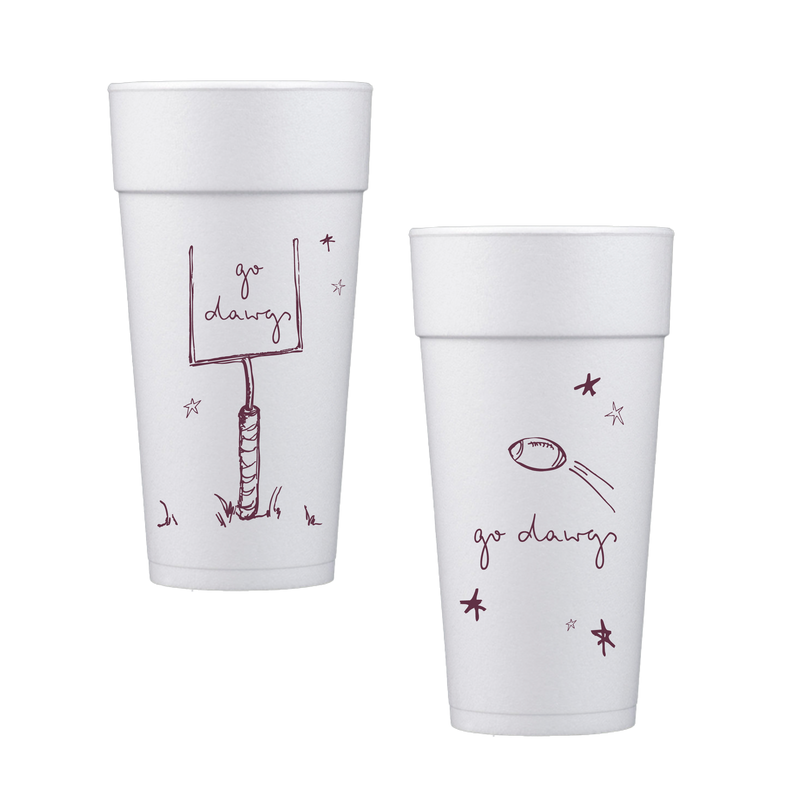 Go Dawgs (Maroon) - Football Cups
