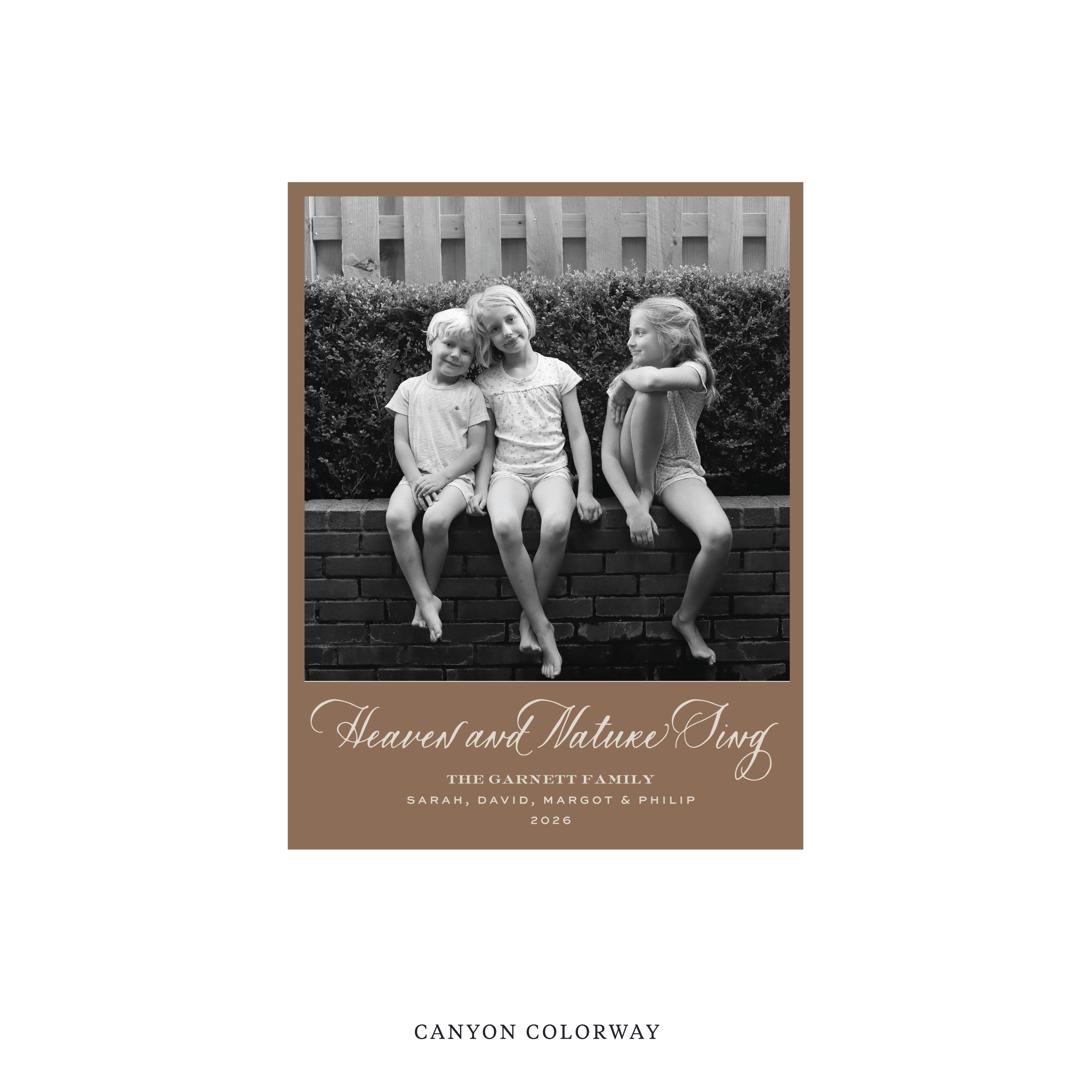 Garnett Classic Flat Print Holiday Card, Small