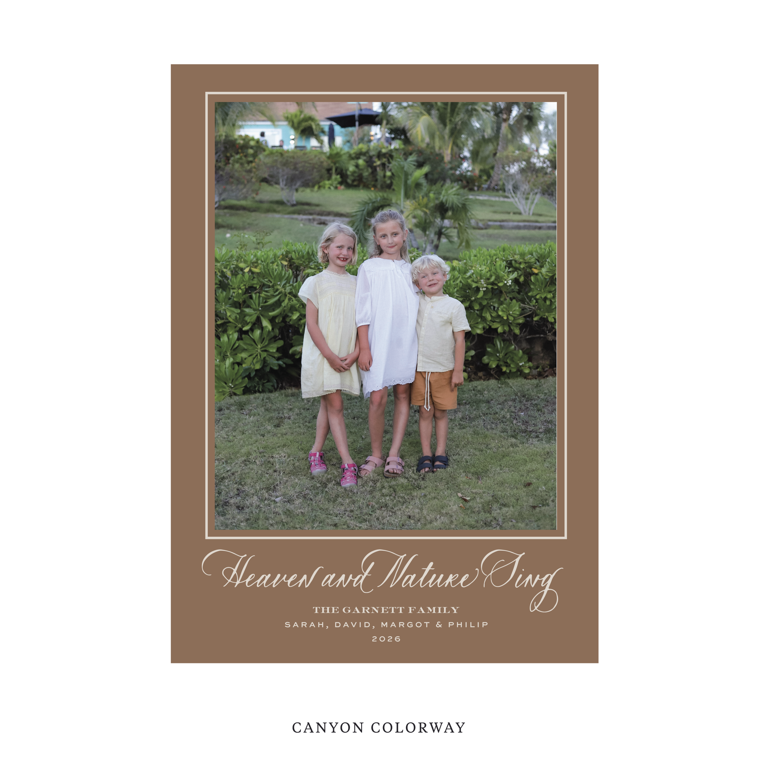Garnett Classic Flat Print Holiday Card, Large