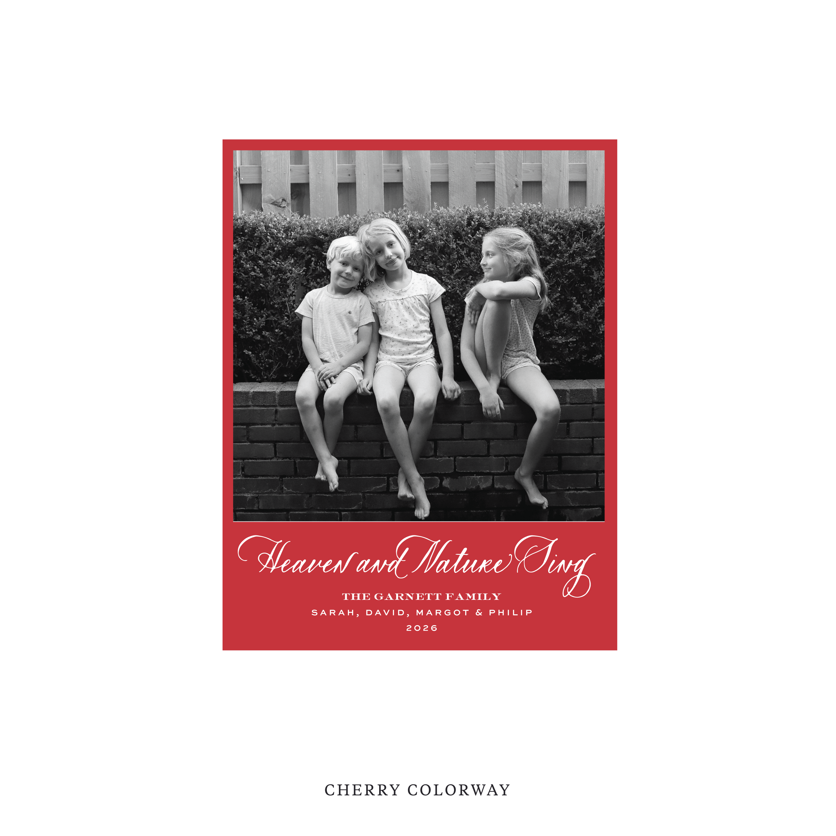 Garnett Classic Flat Print Holiday Card, Small