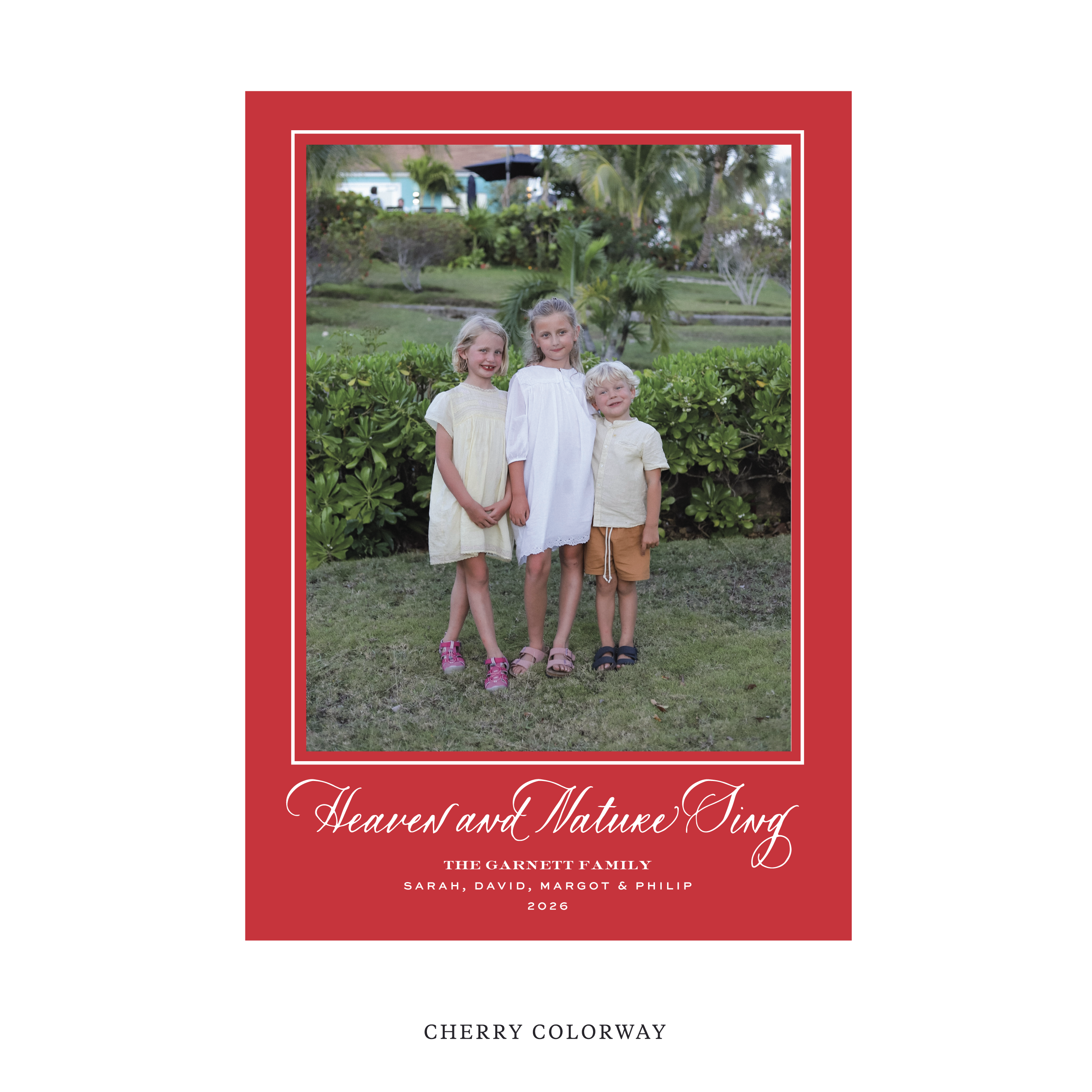 Garnett Classic Flat Print Holiday Card, Large