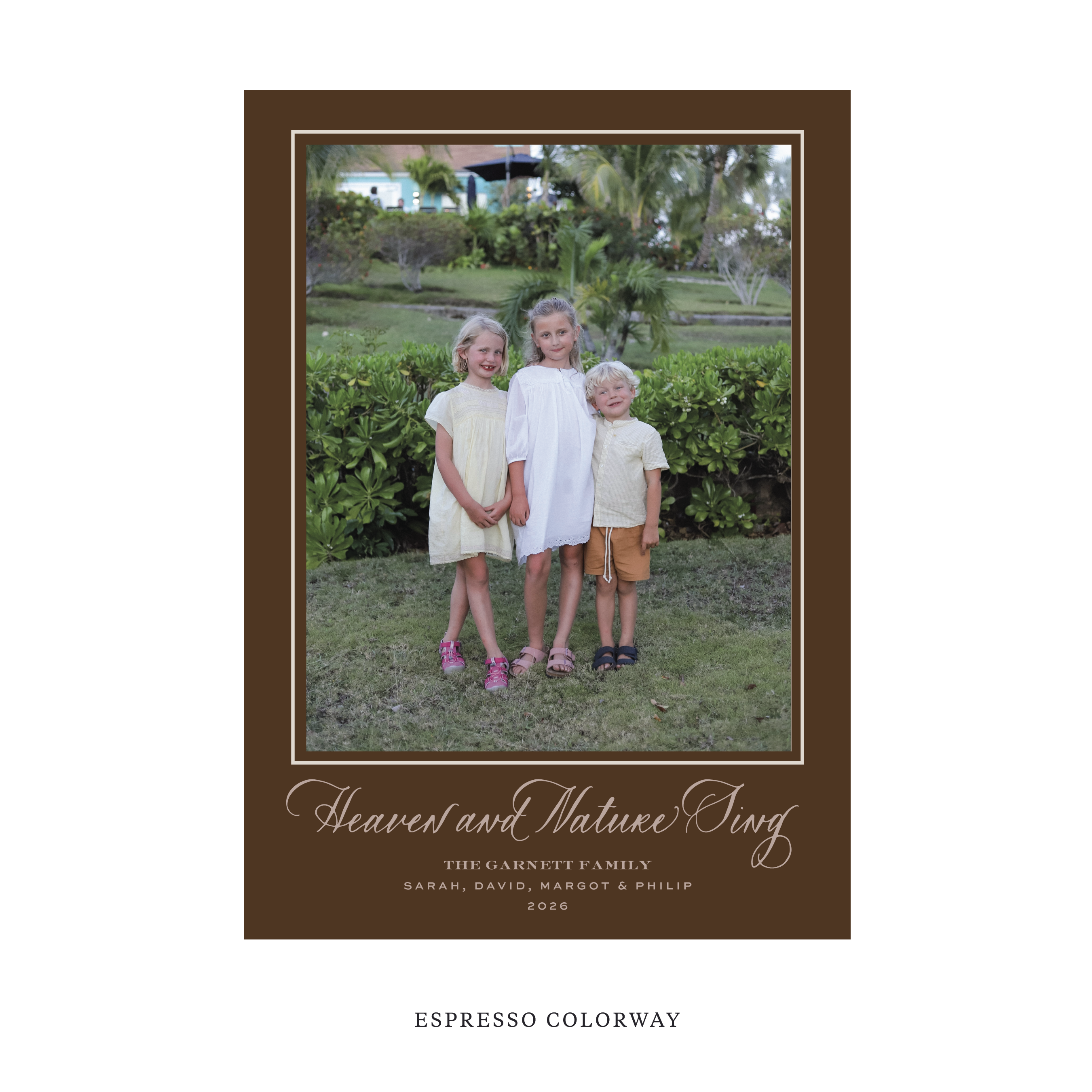 Garnett Classic Flat Print Holiday Card, Large