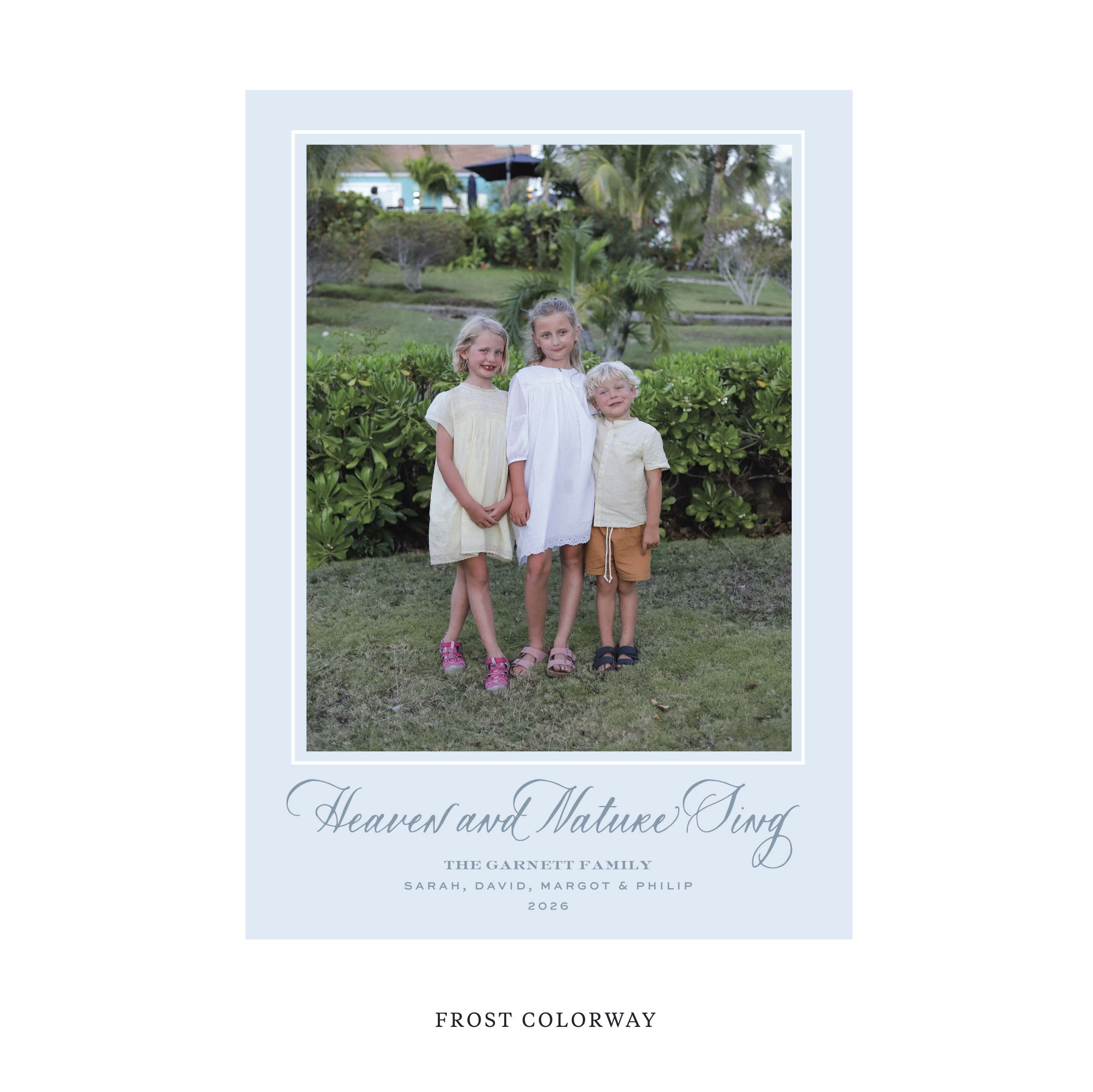 Garnett Classic Flat Print Holiday Card, Large