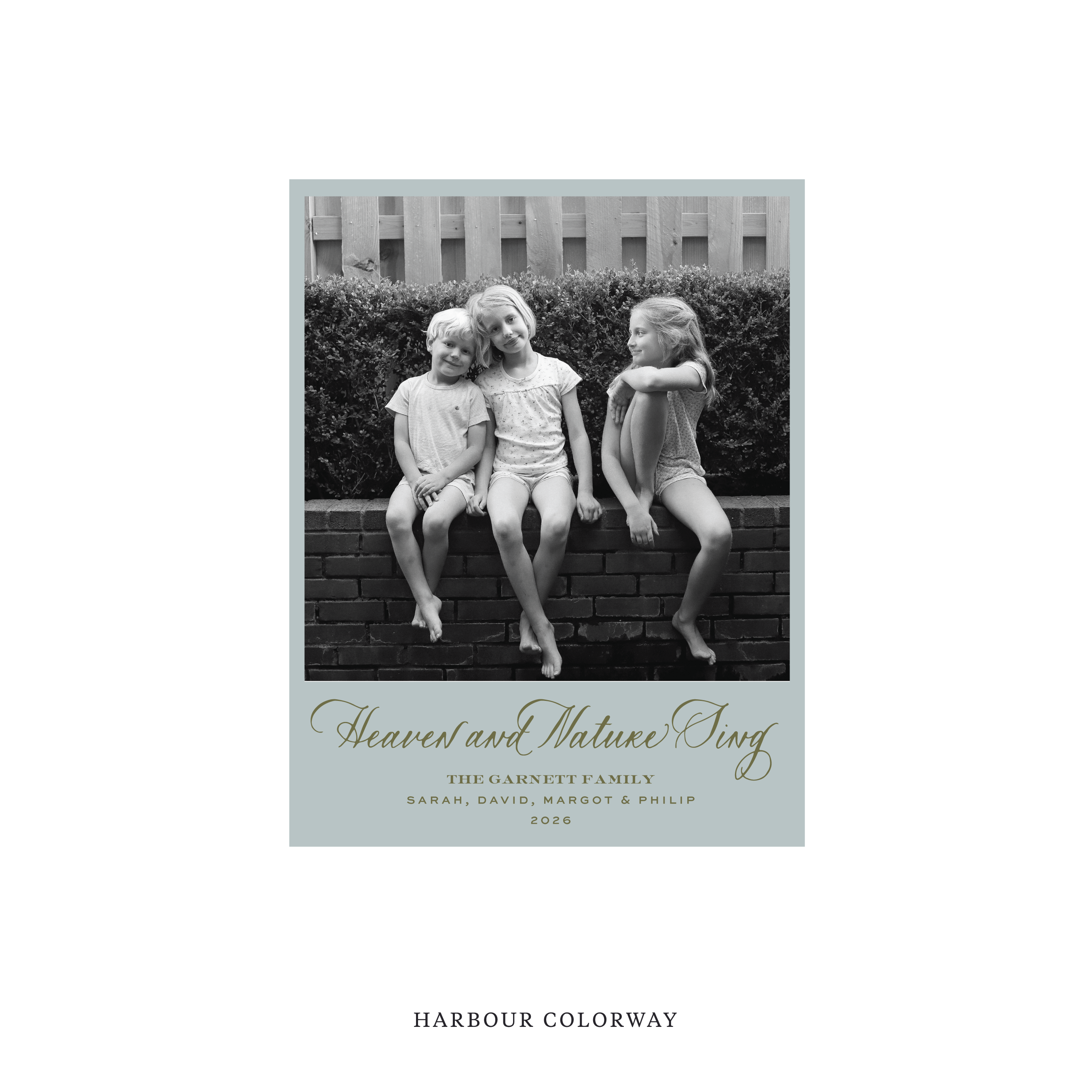 Garnett Classic Flat Print Holiday Card, Small