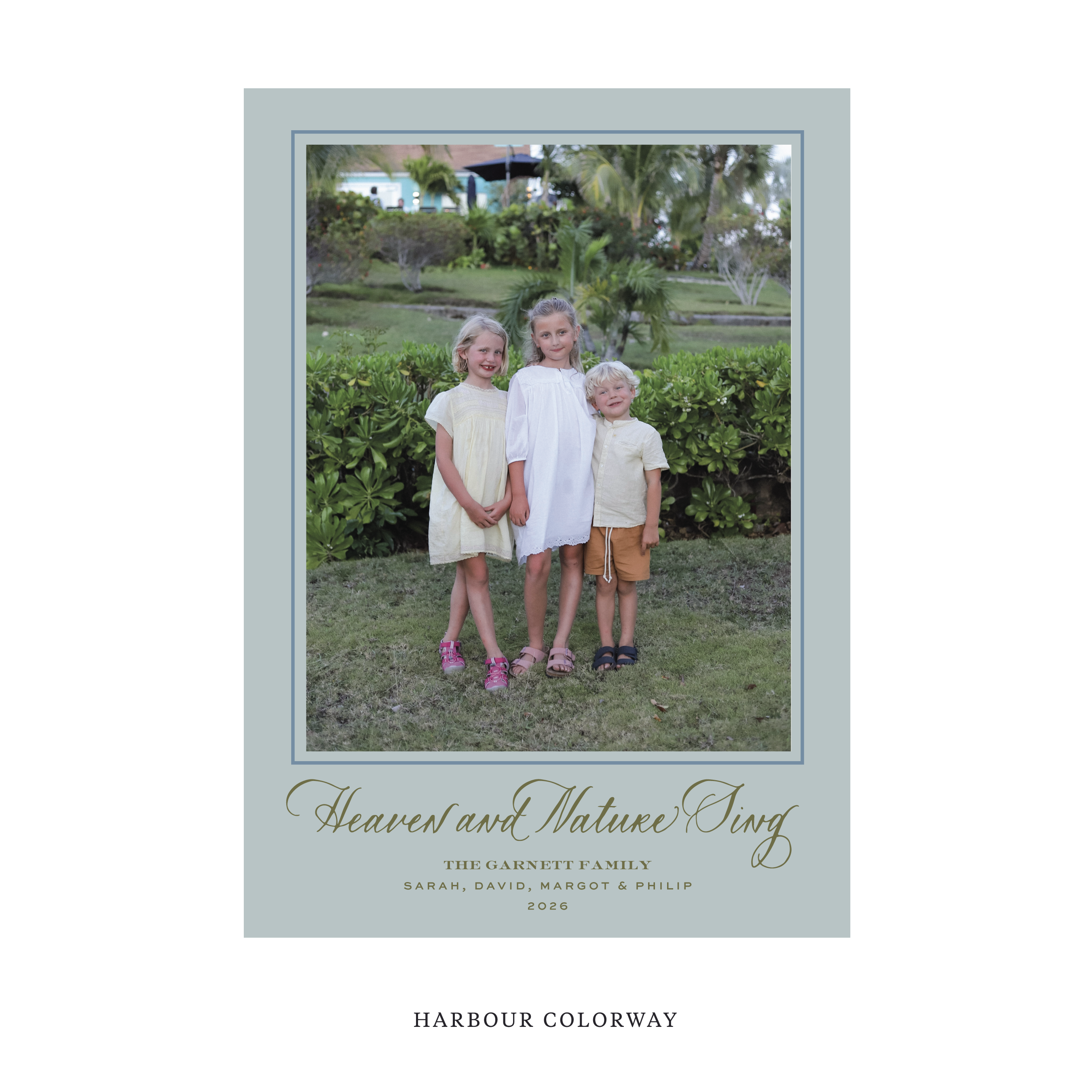 Garnett Classic Flat Print Holiday Card, Large