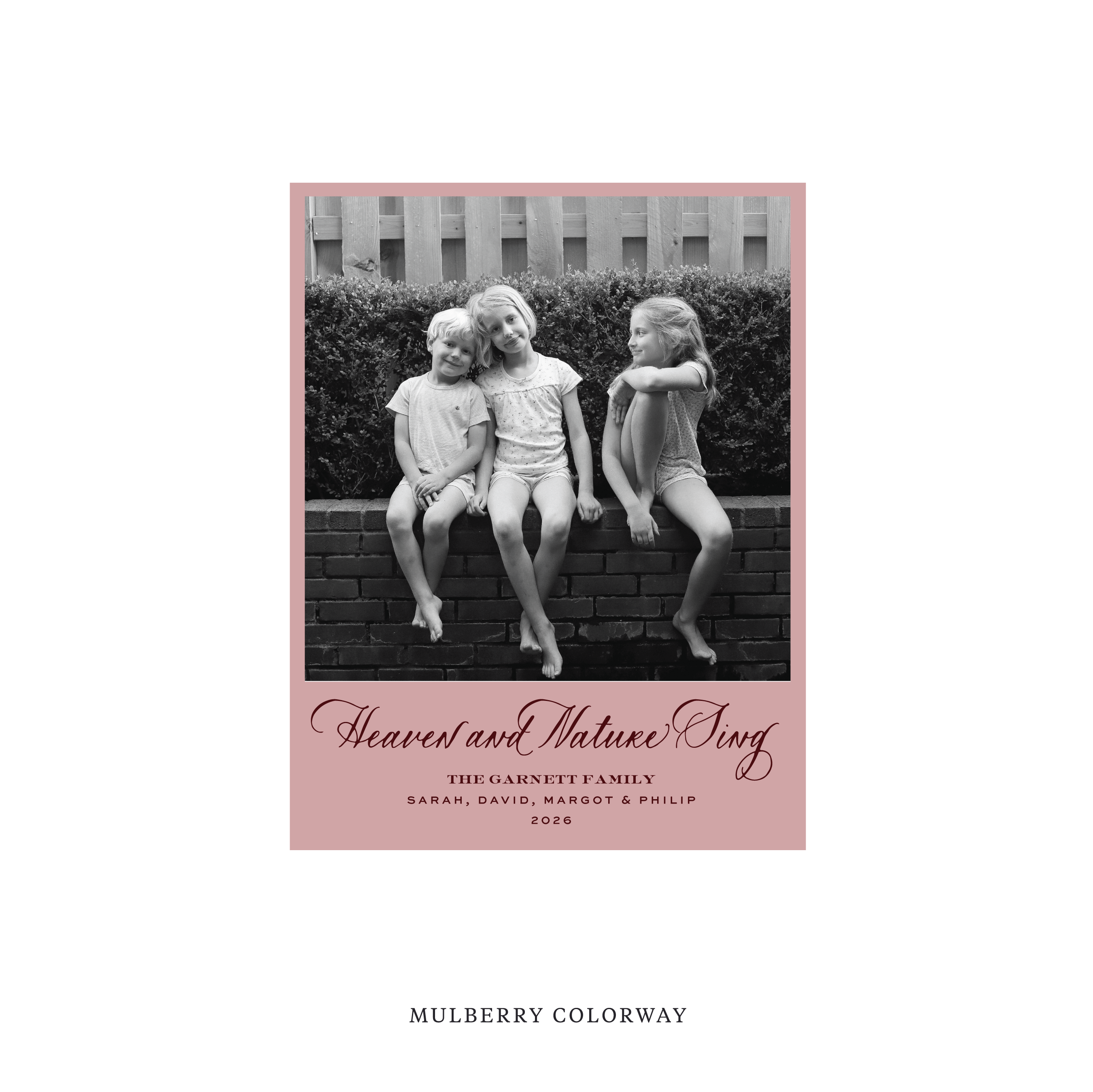 Garnett Classic Flat Print Holiday Card, Small