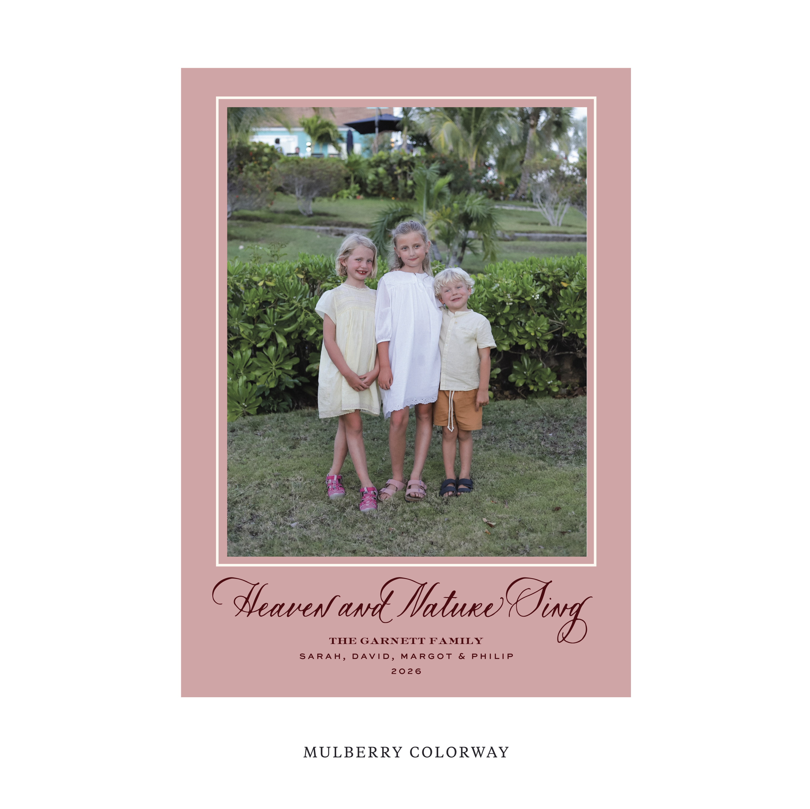 Garnett Classic Flat Print Holiday Card, Large