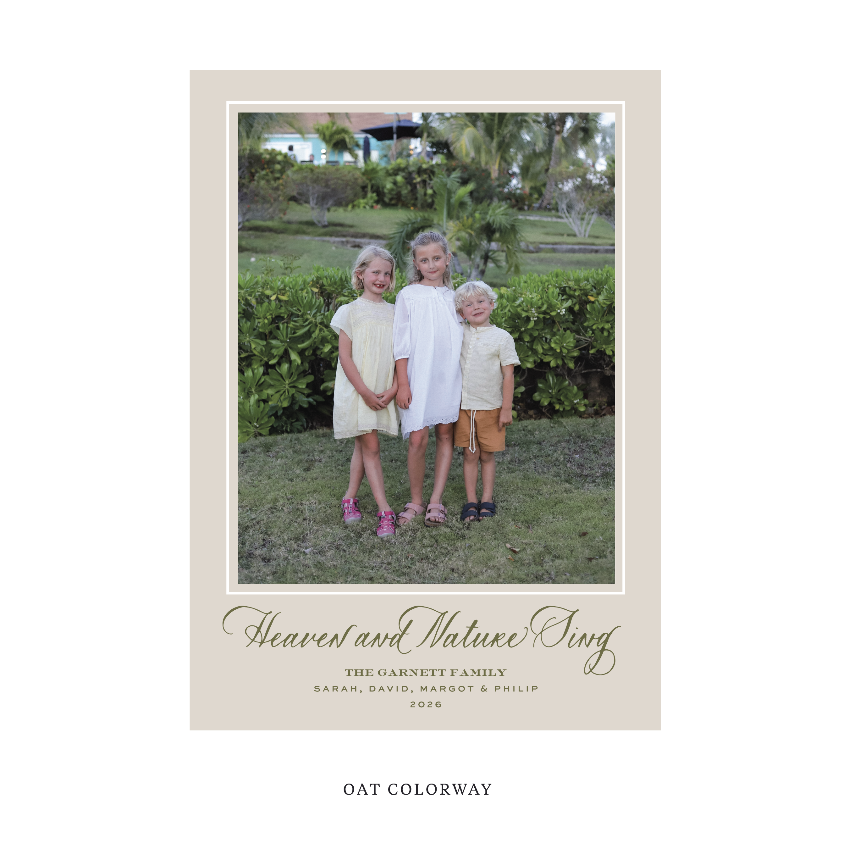 Garnett Classic Flat Print Holiday Card, Large