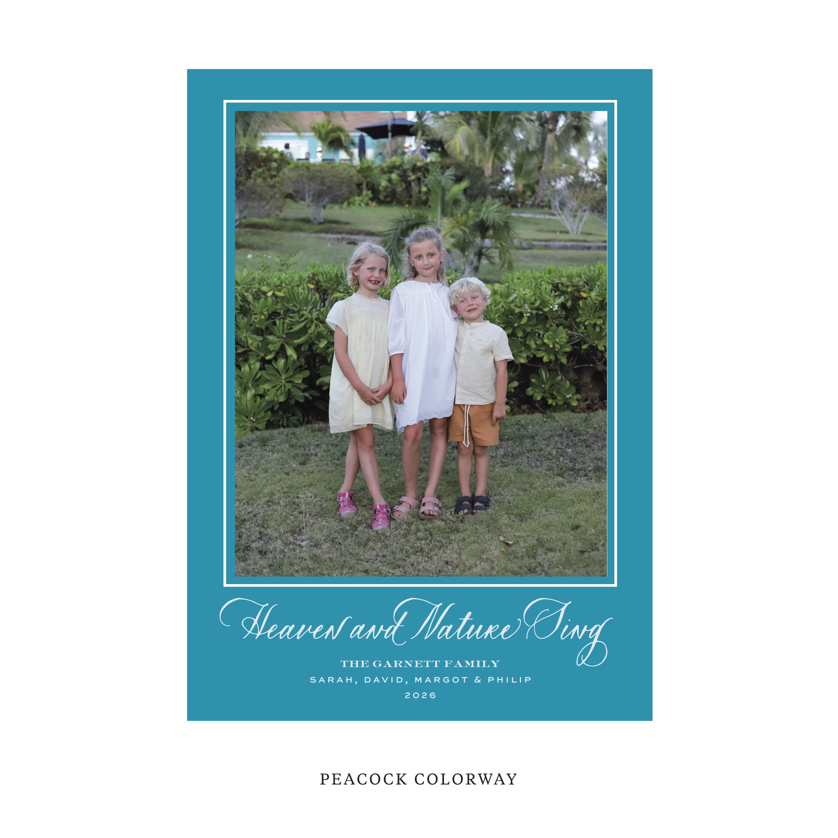 Garnett Classic Flat Print Holiday Card, Large