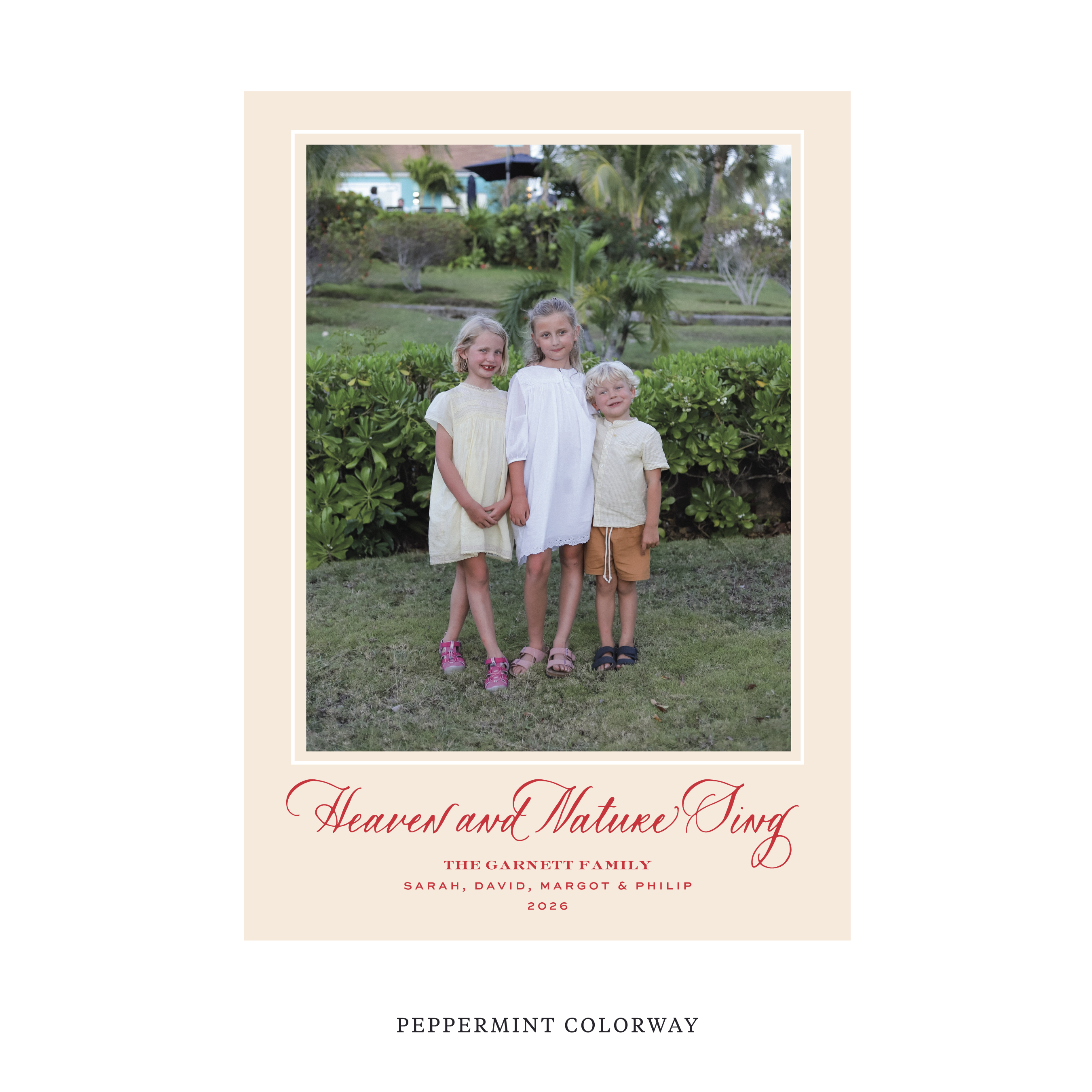 Garnett Classic Flat Print Holiday Card, Large