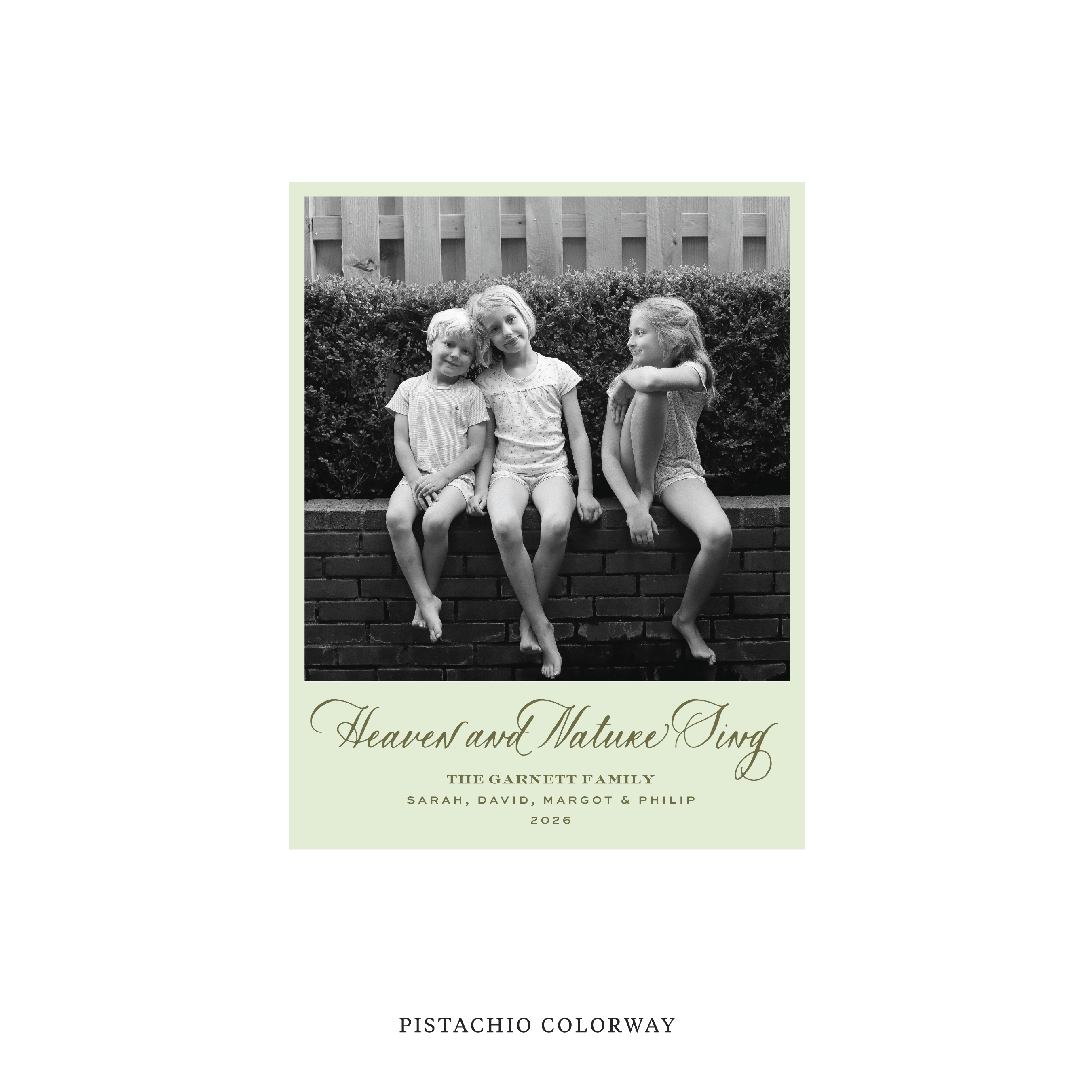 Garnett Classic Flat Print Holiday Card, Small