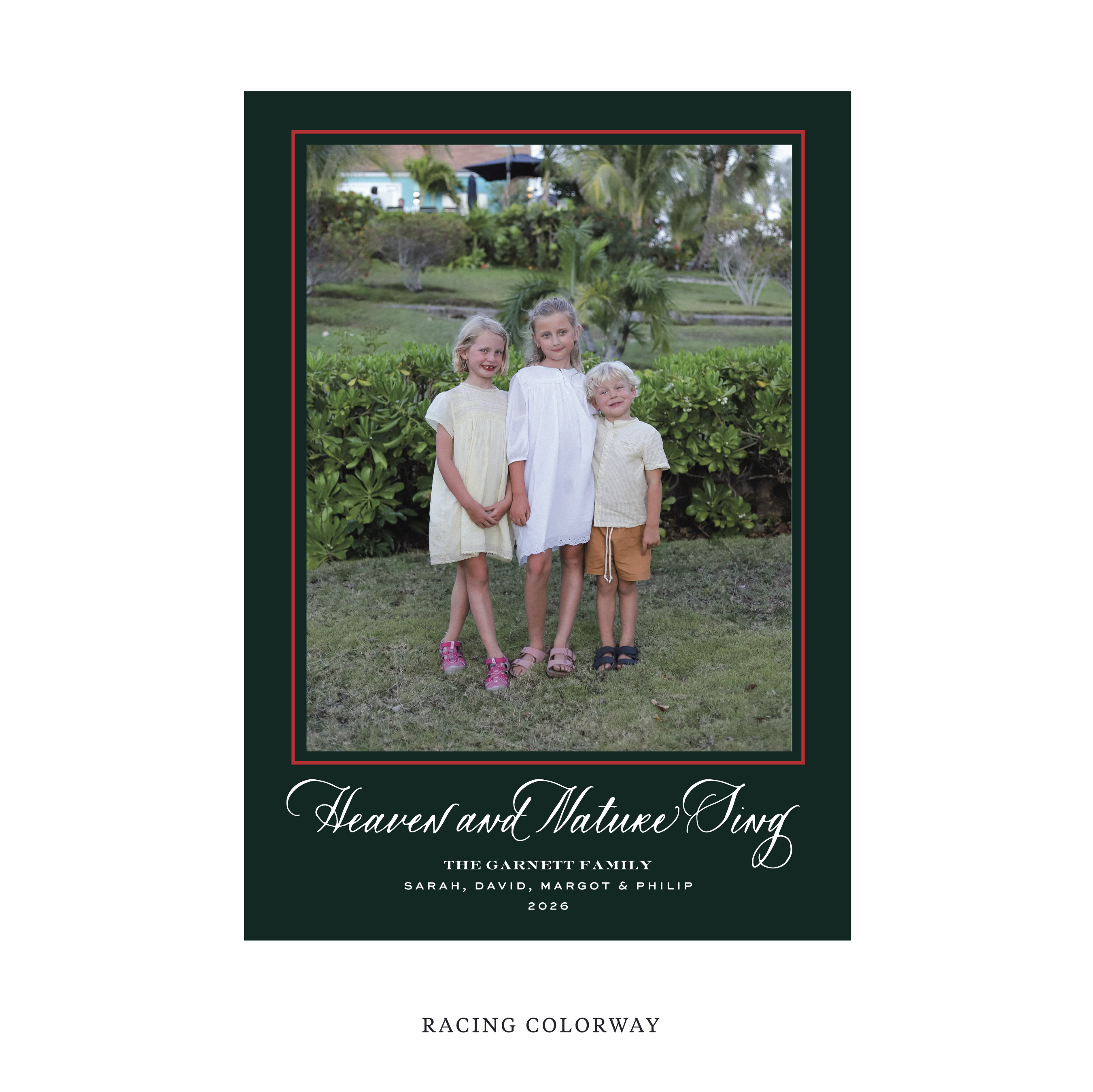 Garnett Classic Flat Print Holiday Card, Large