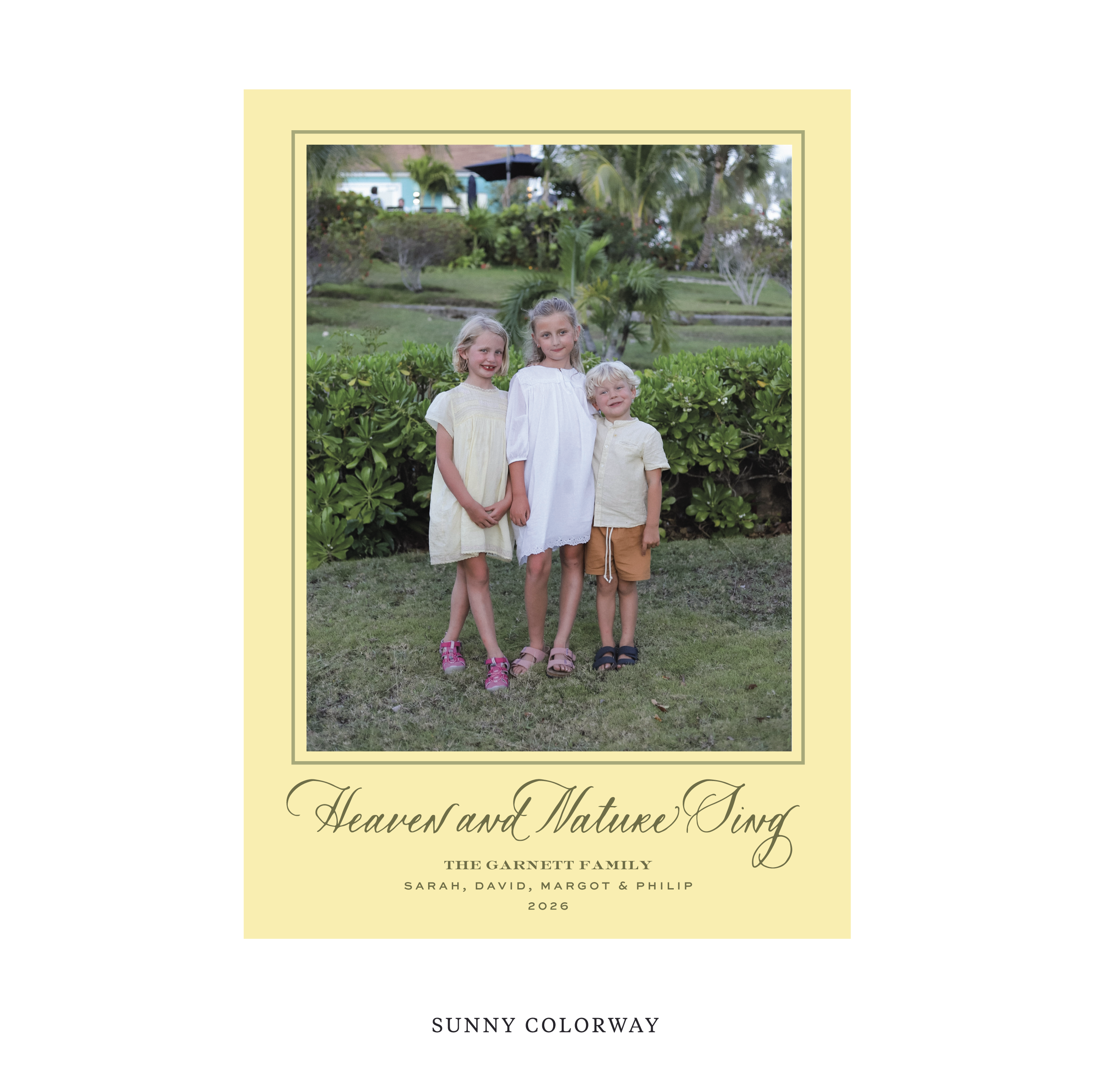 Garnett Classic Flat Print Holiday Card, Large