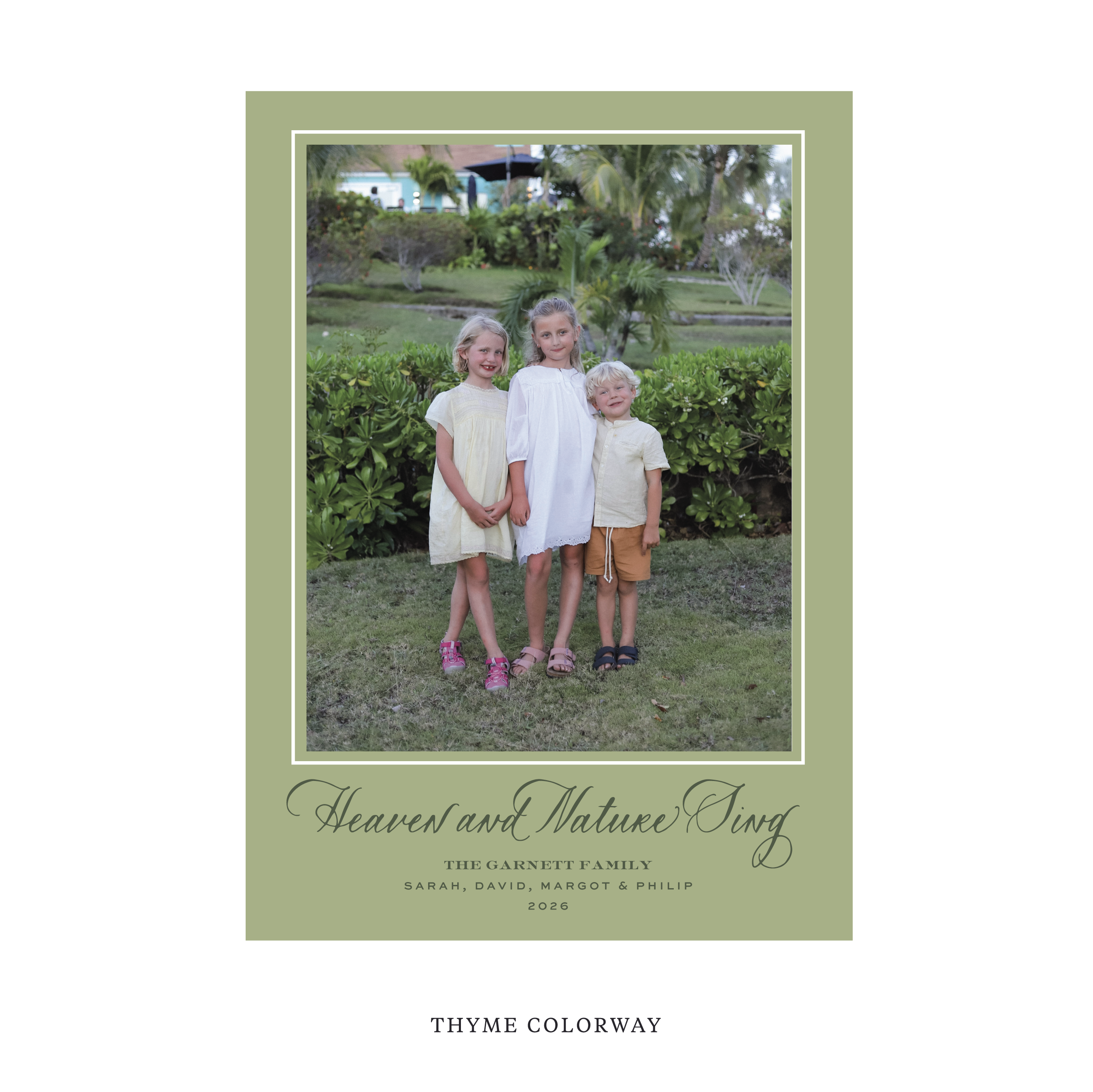 Garnett Classic Flat Print Holiday Card, Large