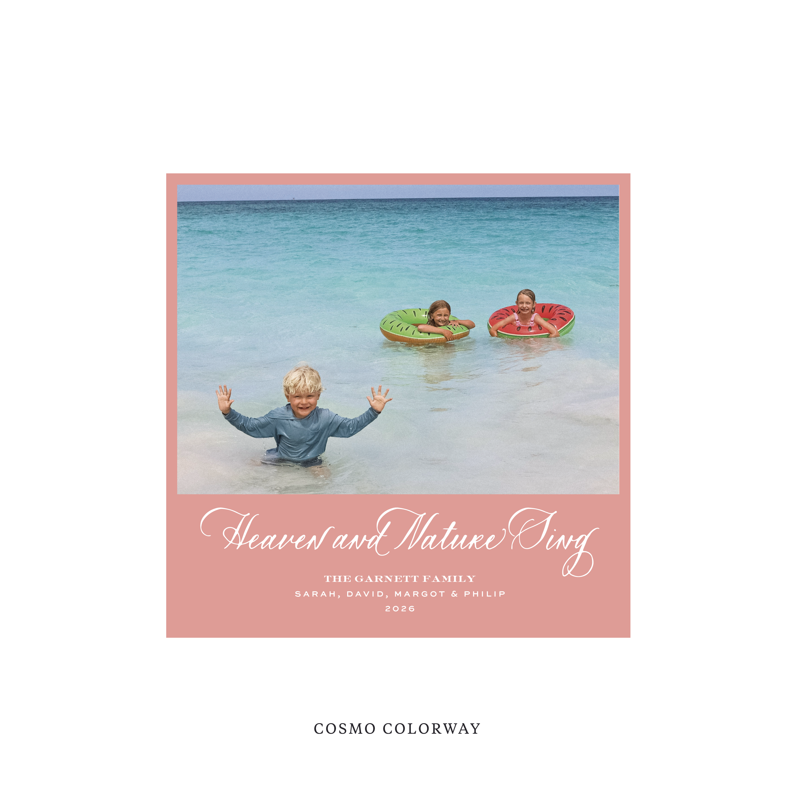 Garnett Classic Flat Print Holiday Card, Square